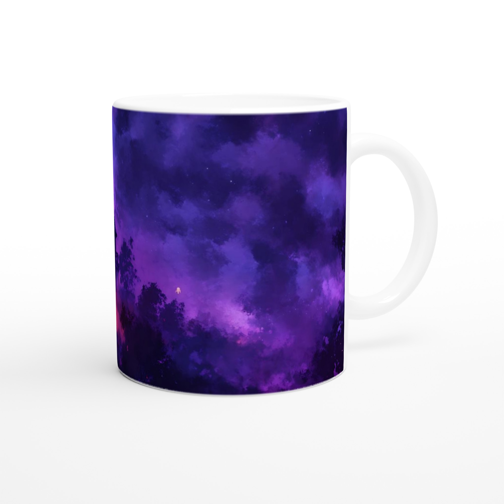 Vit 11oz keramisk mugg med mystisk gothisk slottsillustration – välj bland sju färgsprakande keramiknyanser 9 d7a1f580-fa81-470a-bdc7-cb2dfc452c4b