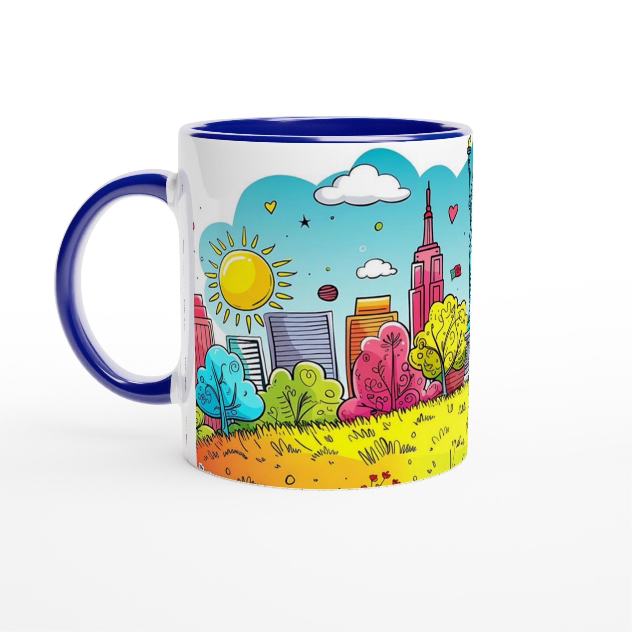 Färgsprakande Stadsillustration Mugg - New York Inspirerad Keramikmugg i 7 Livfulla Färger 2 d7d9ac3c-03fa-4b23-a382-249e8f1881b8