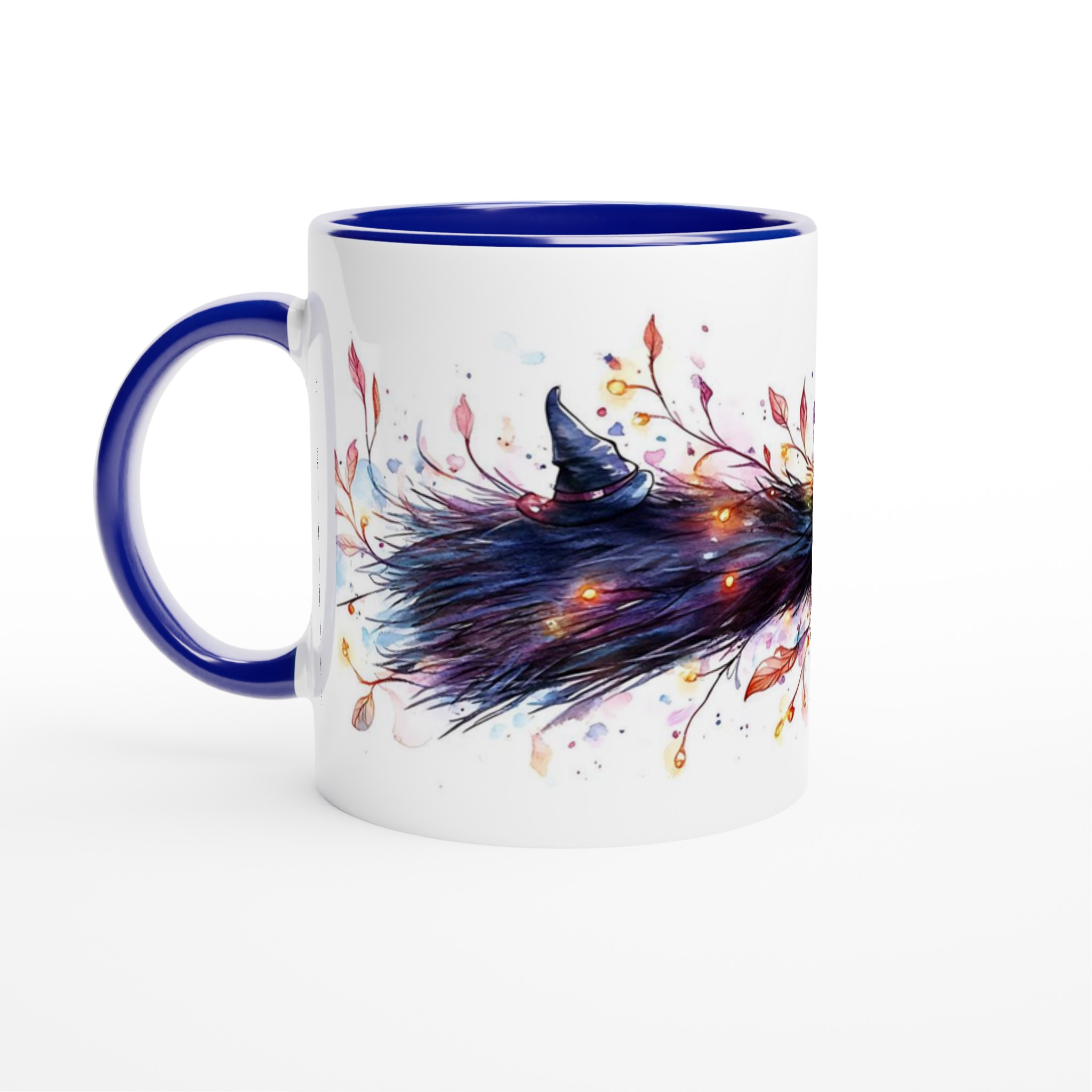 Magisk Häxkvast Mugg - 11oz Keramikmugg med Akvarelldesign & Personliga Färgval 2 d7dc1f5a-8022-4551-855a-f57936295946