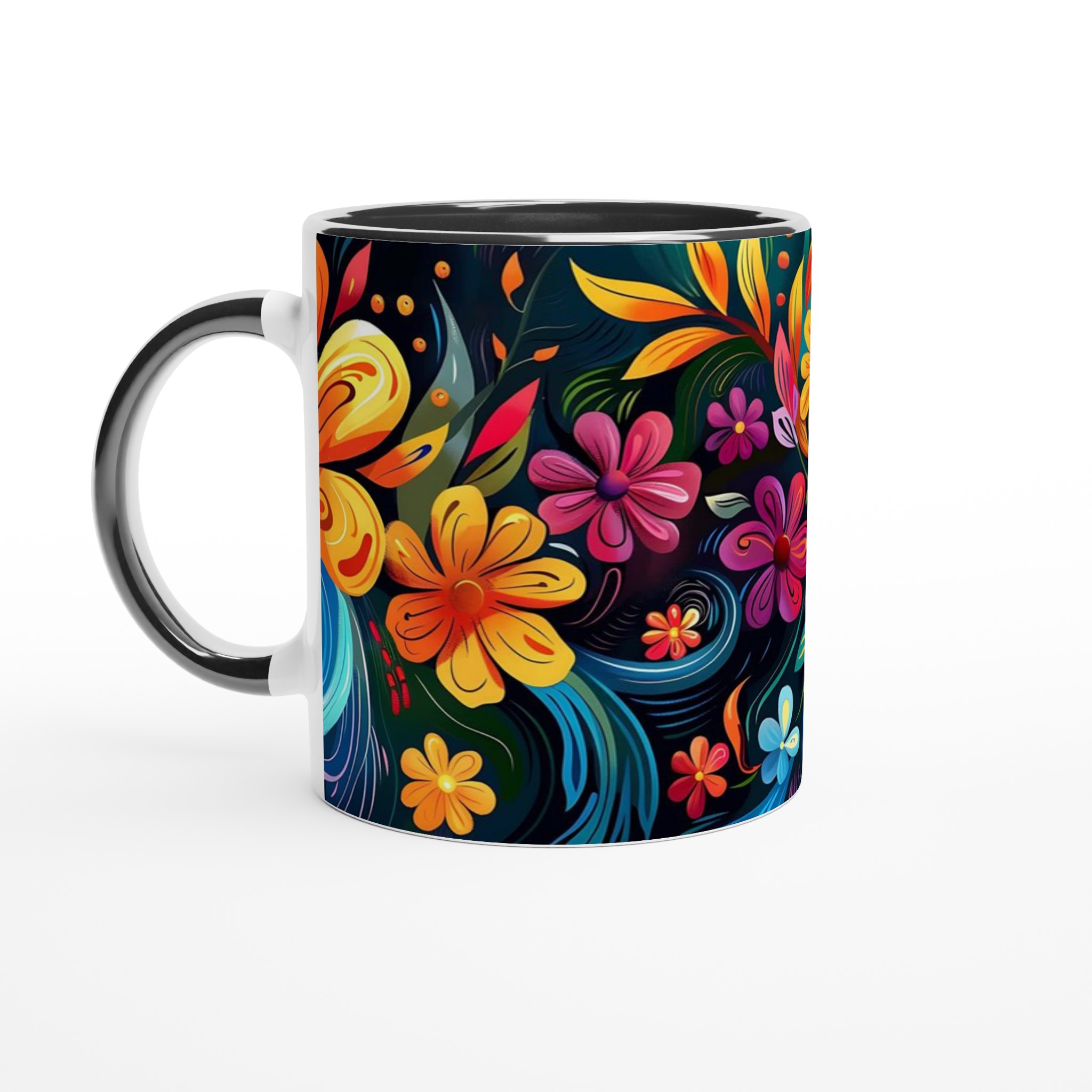 Abstrakt Blommig 11oz Keramikmugg – Färgglad Design för Kaffeälskare, Välj Din Favoritfärg! 4 d80cfad0-b37e-44e9-afca-61d37dc87938