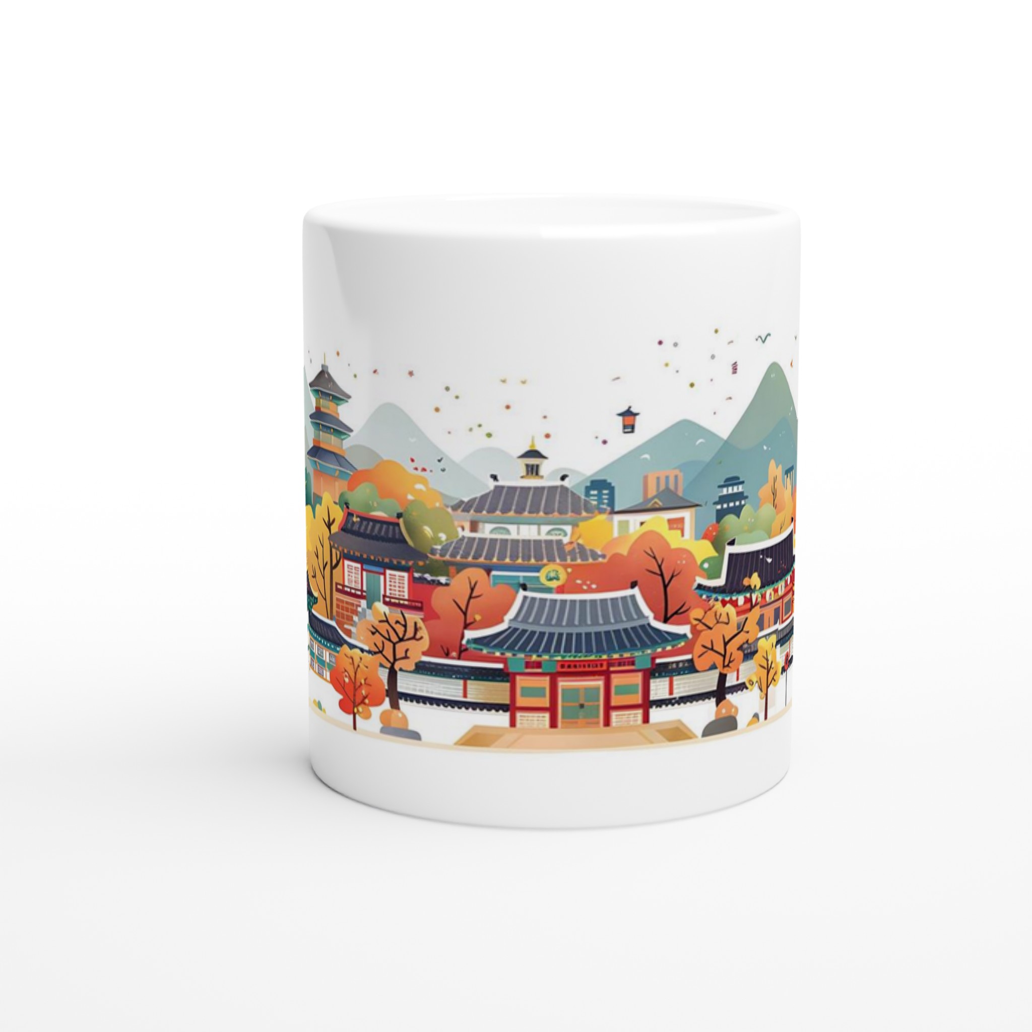 Seoul Cityscape Keramikmugg – En bit av Sydkoreas charm i ditt val av färg 8 d8150470-900a-428c-921b-fa00c656391e