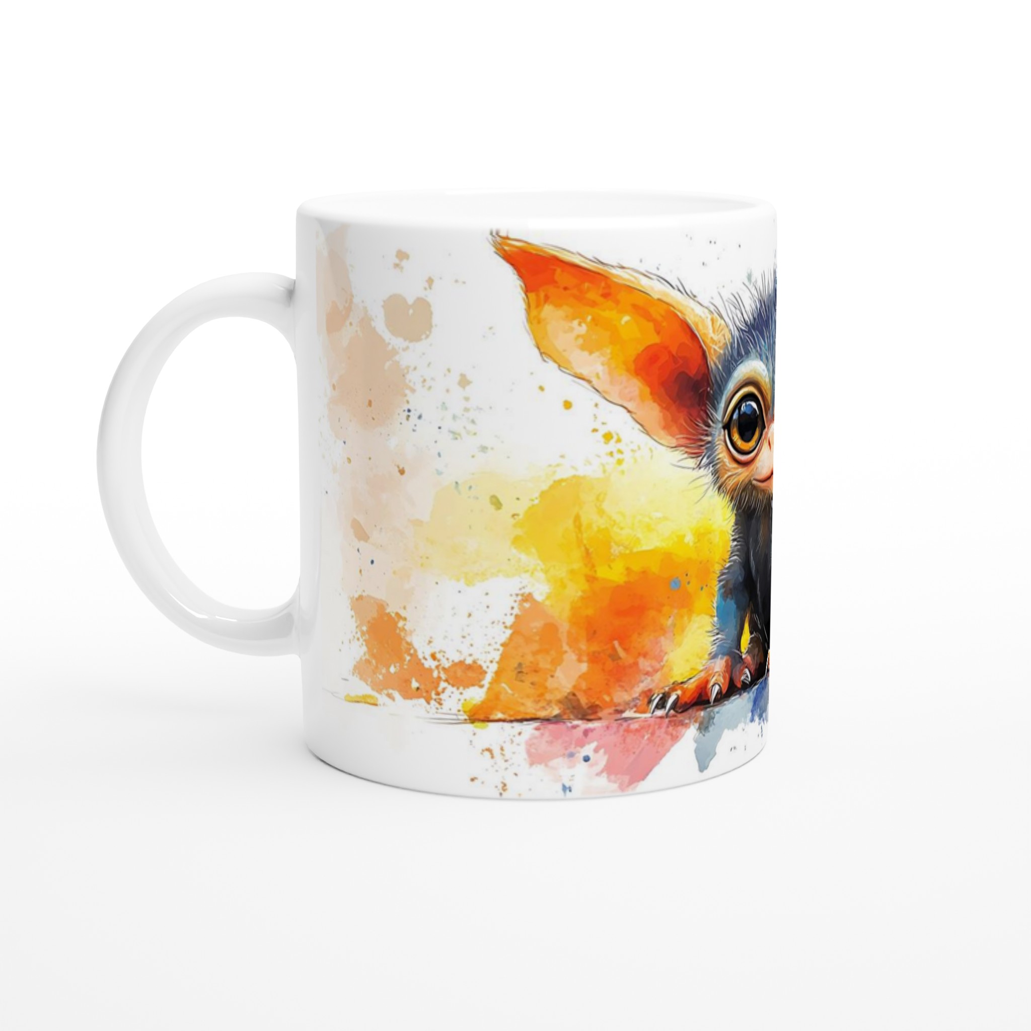 Magical Critter Akvarell Mugg – Vit 11oz Keramisk Mugg med Färgstarkt Tryck 1 d8367f8b-ba95-42ee-86fe-cb63ee7219b8