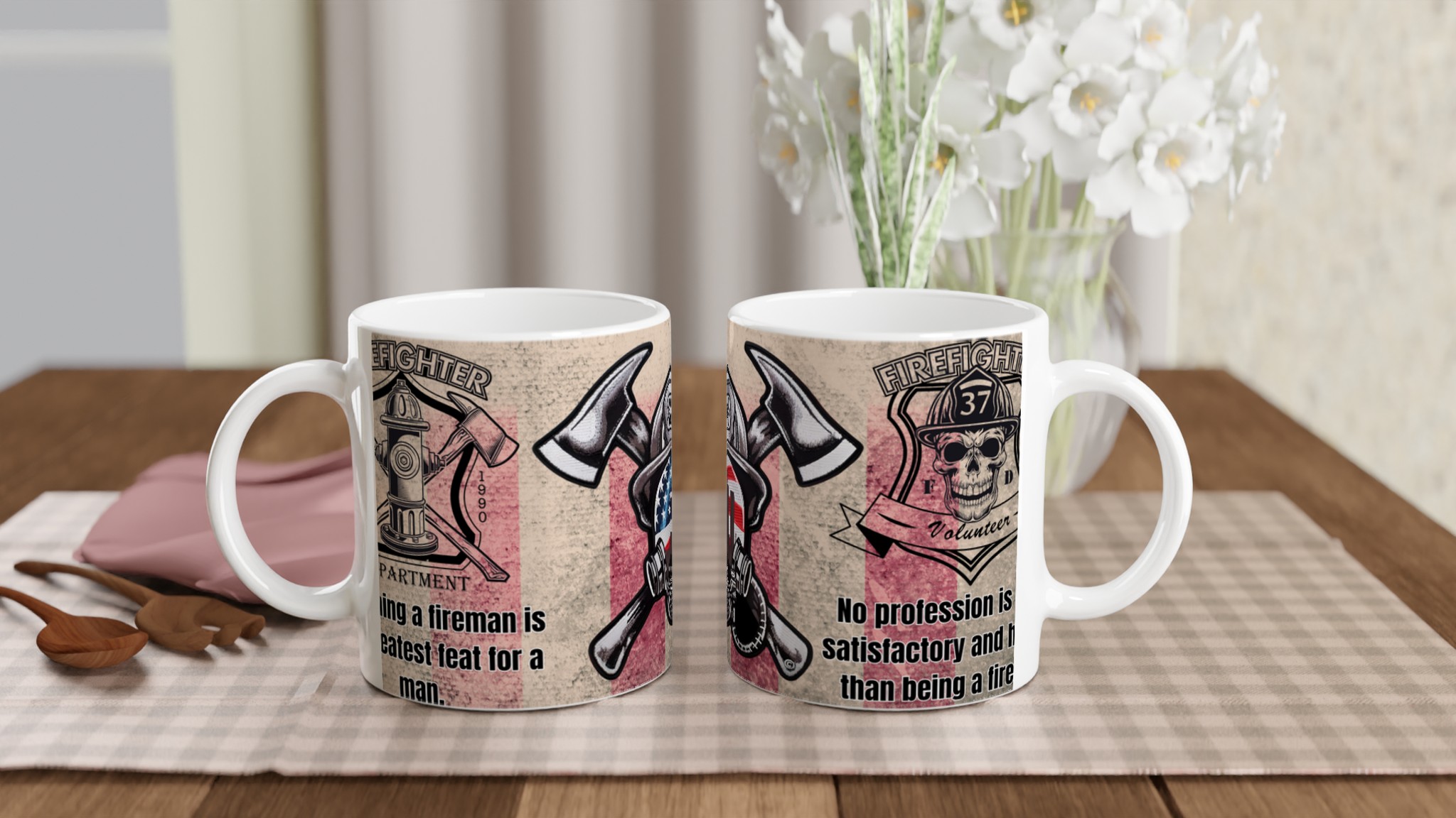 Vit 11oz keramisk mugg med eldsjäl-design – välj bland sju kraftfulla färger 10 d86c4ef5-9b4b-43c2-8b0f-a7361d8d10dc