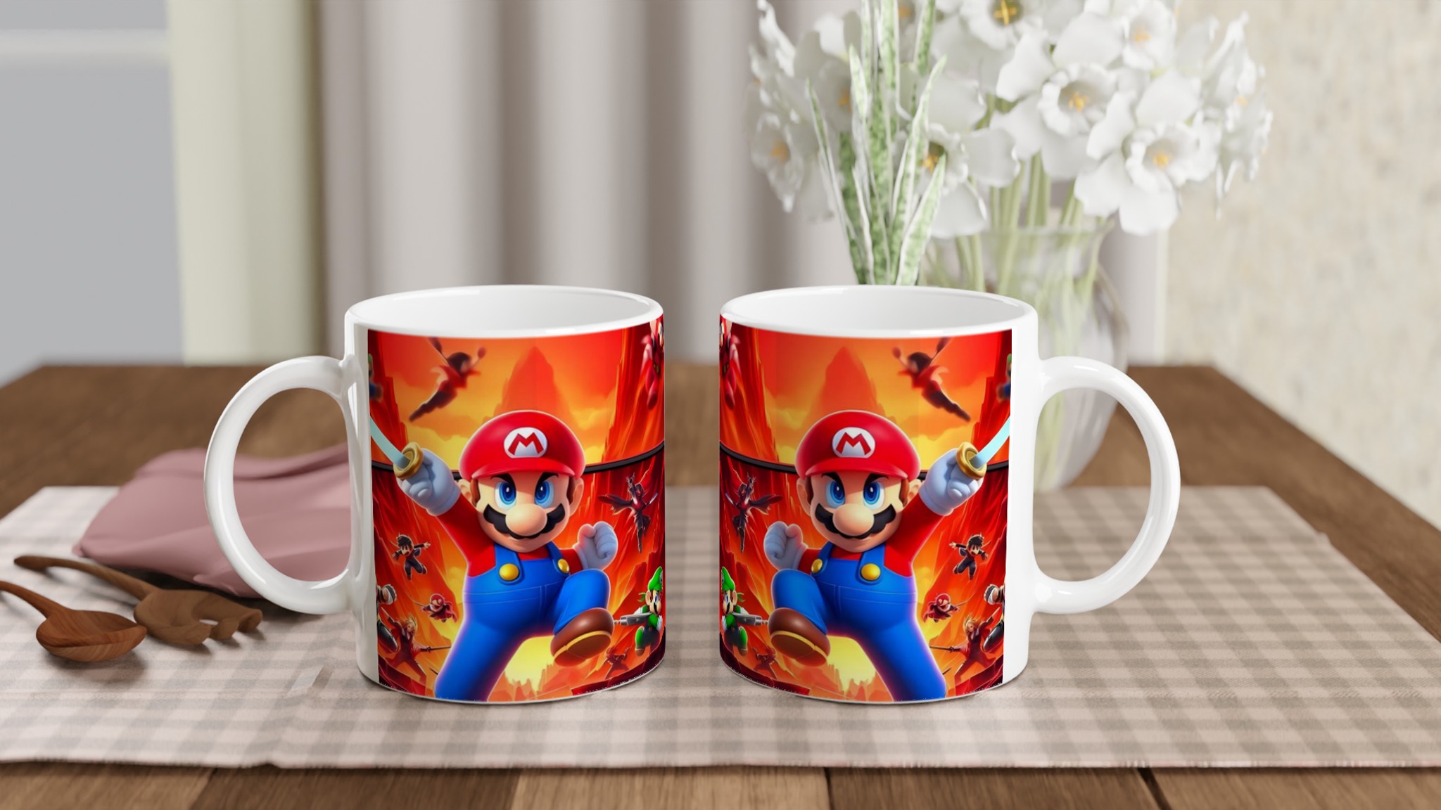 Vit 11oz keramisk mugg med livfulla spelmotiv i flera färgalternativ 10 d8722b10-d41b-45c0-9a26-d8dda9a8ef53