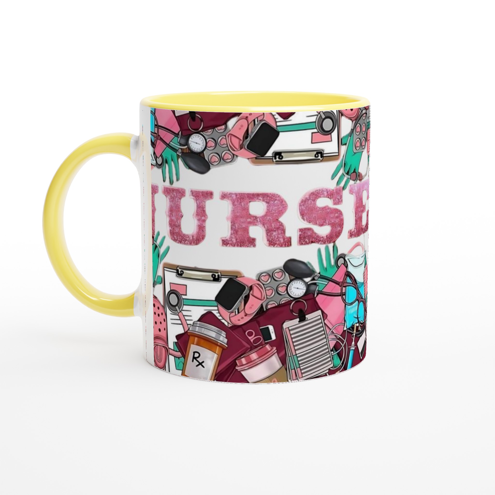 Keramisk mugg 11oz med rosa Nurse-design – välj bland 7 färgstarka keramfärger 3 d8c5967b-61e0-406b-afcb-8d670de583e0