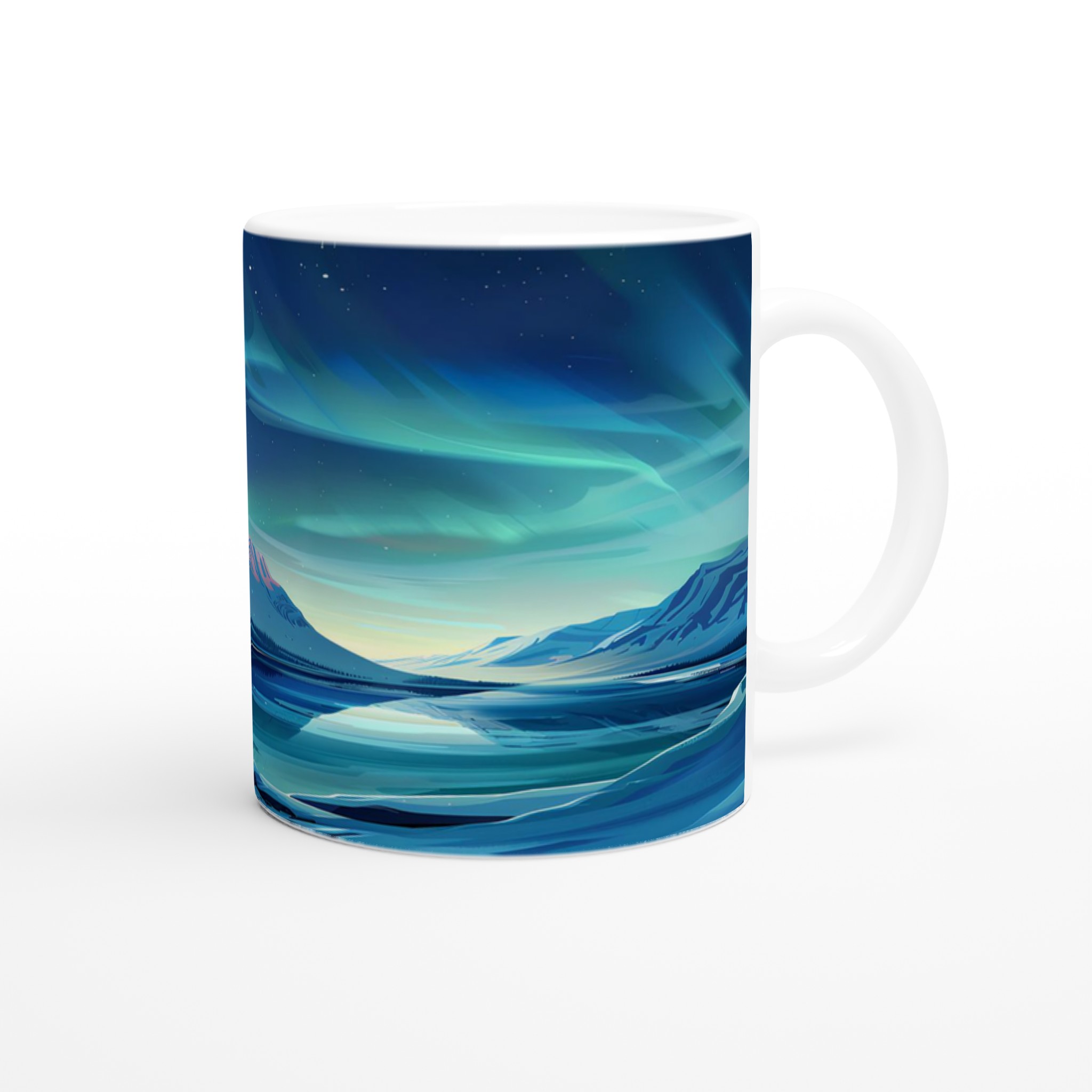 Nordic Aurora Keramikmugg – Magiska Norrsken på 11oz Kaffemugg 9 d8cb1c6c-eb20-483f-9c60-815b8c621240