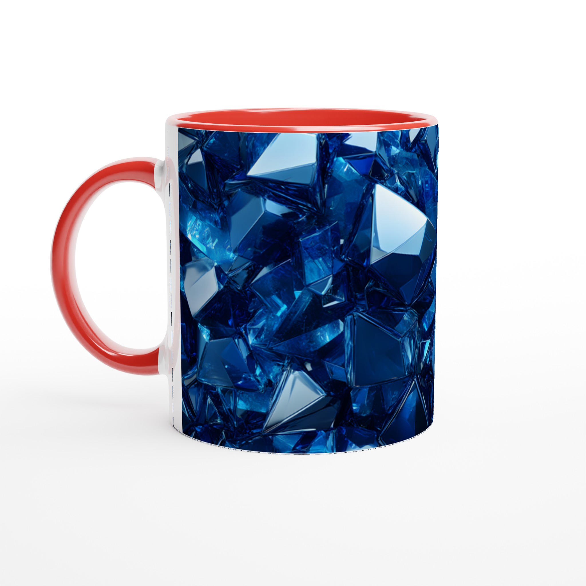 Glänsande Blå Iskristall 11oz Keramisk Mugg – Geometrisk Design för Din Favoritdryck 5 d8eb1868-e64b-4994-88cf-dc2c1aa82d6e