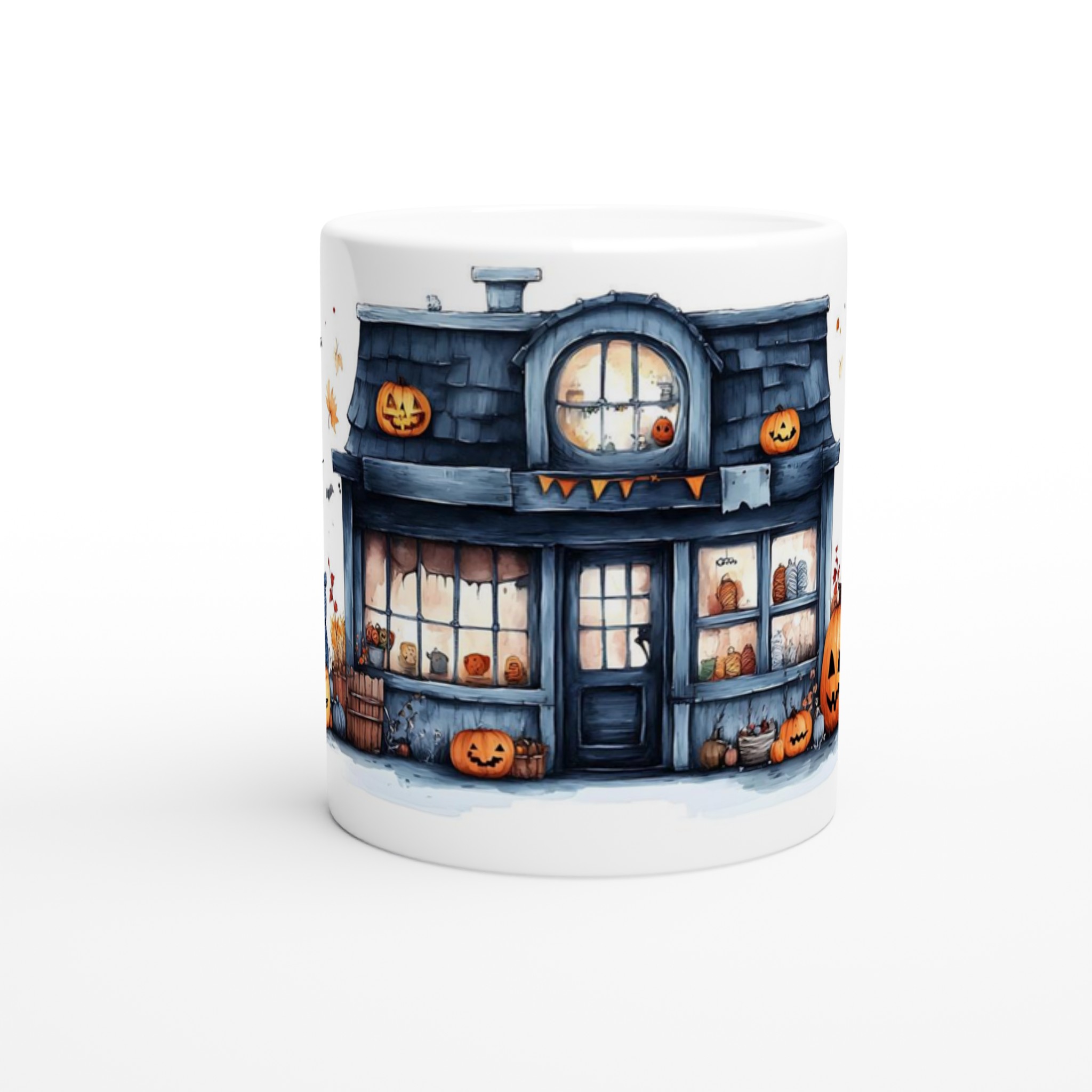 Mysig Halloween Mugg – Spöklikt Huset & Pumpor för Skrämmande Goda Drycker 8 d8fc2e32-7484-40ce-9750-cd5e56823f97