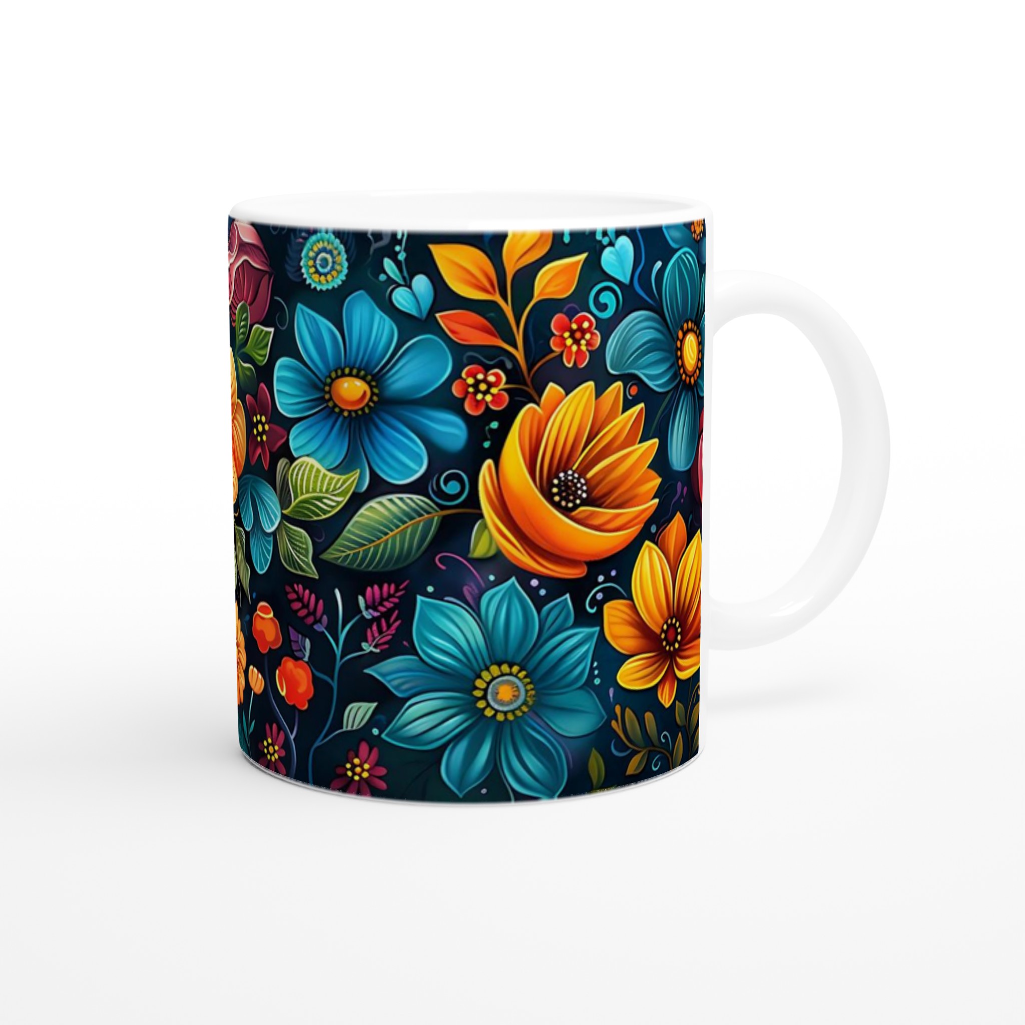 Blomstrande Keramikmugg: Välj din Favoritfärg – 11 oz Premium Kaffemugg 9 d921d93d-54ea-44f5-8ee7-ab1861b7e20f