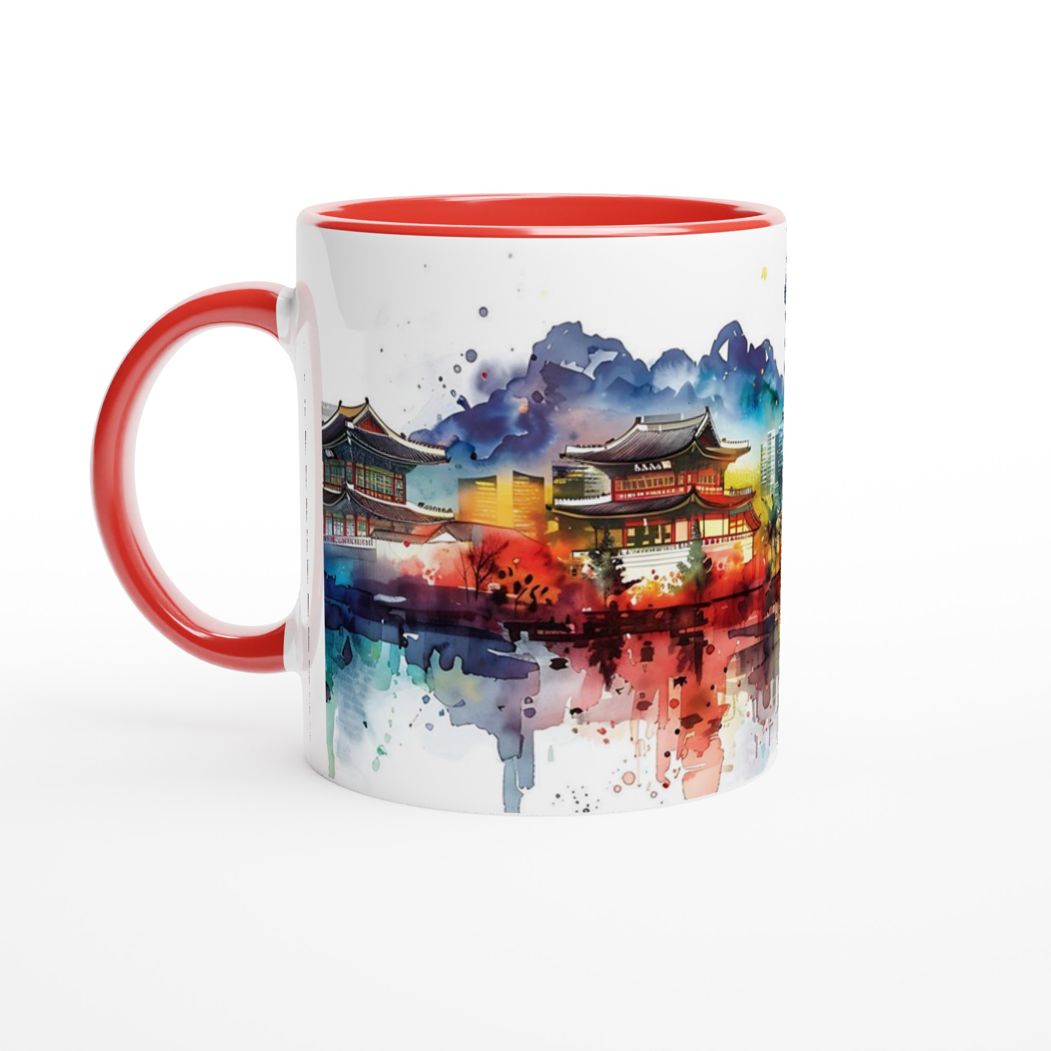 Seoul Skyline Akvarellmugg – Levande Stadsbild i Din Favoritfärg, 11 oz Keramik 5 d961d95a-1c63-42b7-b355-e00b31bb8293