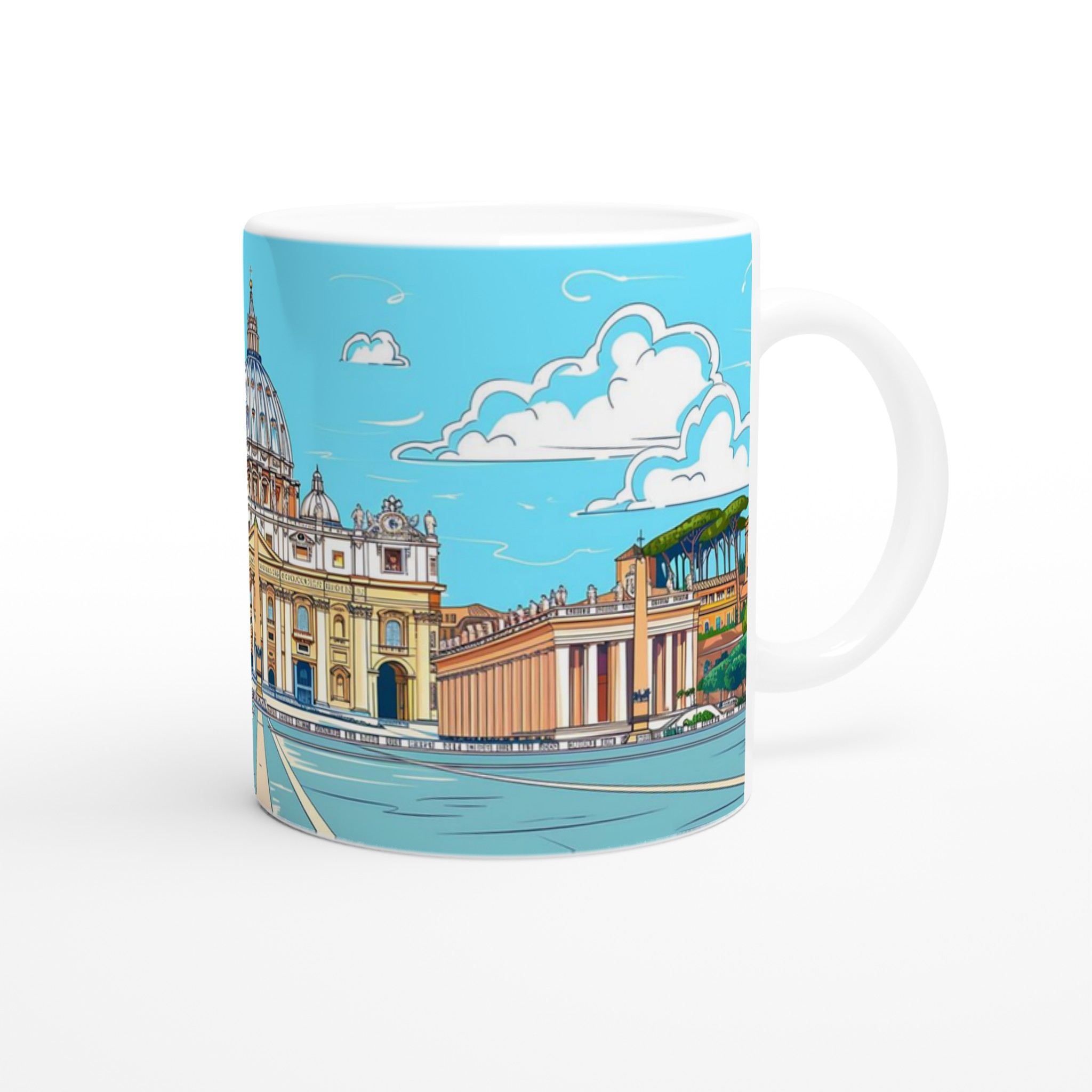 Vatikanstaten Konst Mugg - Livlig Illustration av Peterskyrkan i Din Favoritfärg 9 d9a93197-aea2-4fc5-a835-298c014ae0e7