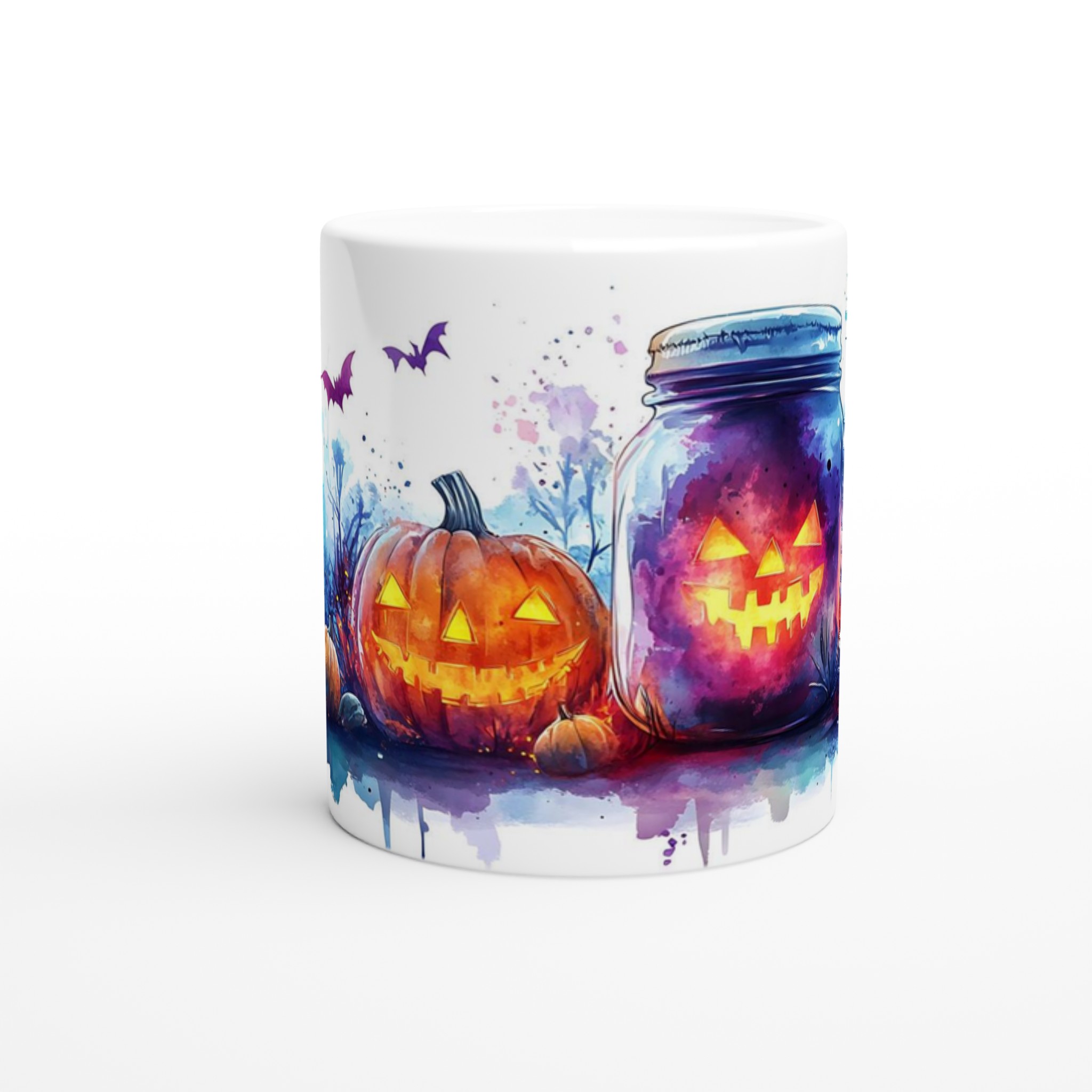 Mystiska Halloweenpumpor 11oz Keramikmugg - Spöklik Design i Färgstarka Nyanser 8 d9d65f9a-322d-47fb-b5b6-7f7c766438a3