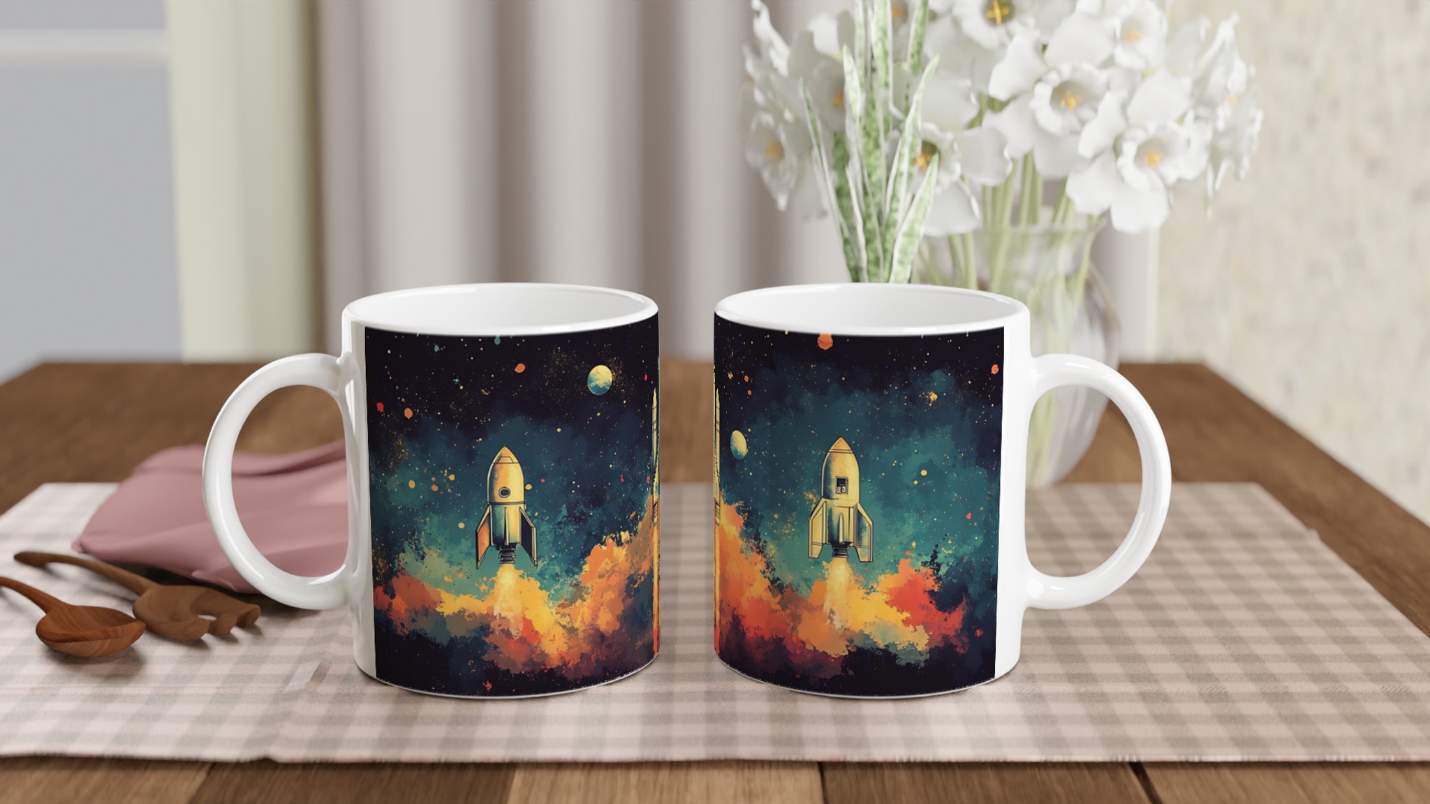 Space Voyage Keramikmugg - 11oz, Välj bland 7 Färger för Dina Intergalaktiska Äventyr 10 d9f9ff9f-ede7-4282-a7b7-2bd7d9a92554