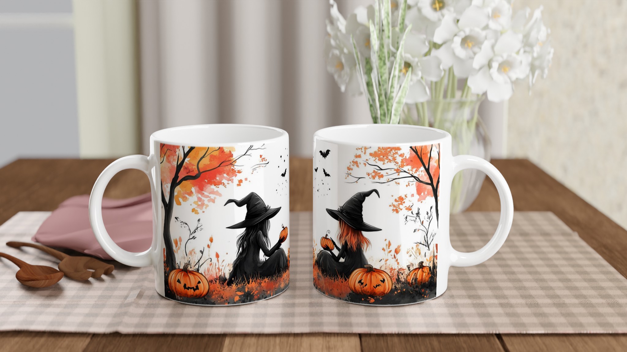Magisk Halloween Mugg – Spöklik Design med Häxor och Pumpor i Levande Färger 10 da106aa4-5e35-4742-bf80-eb3bf843ccda