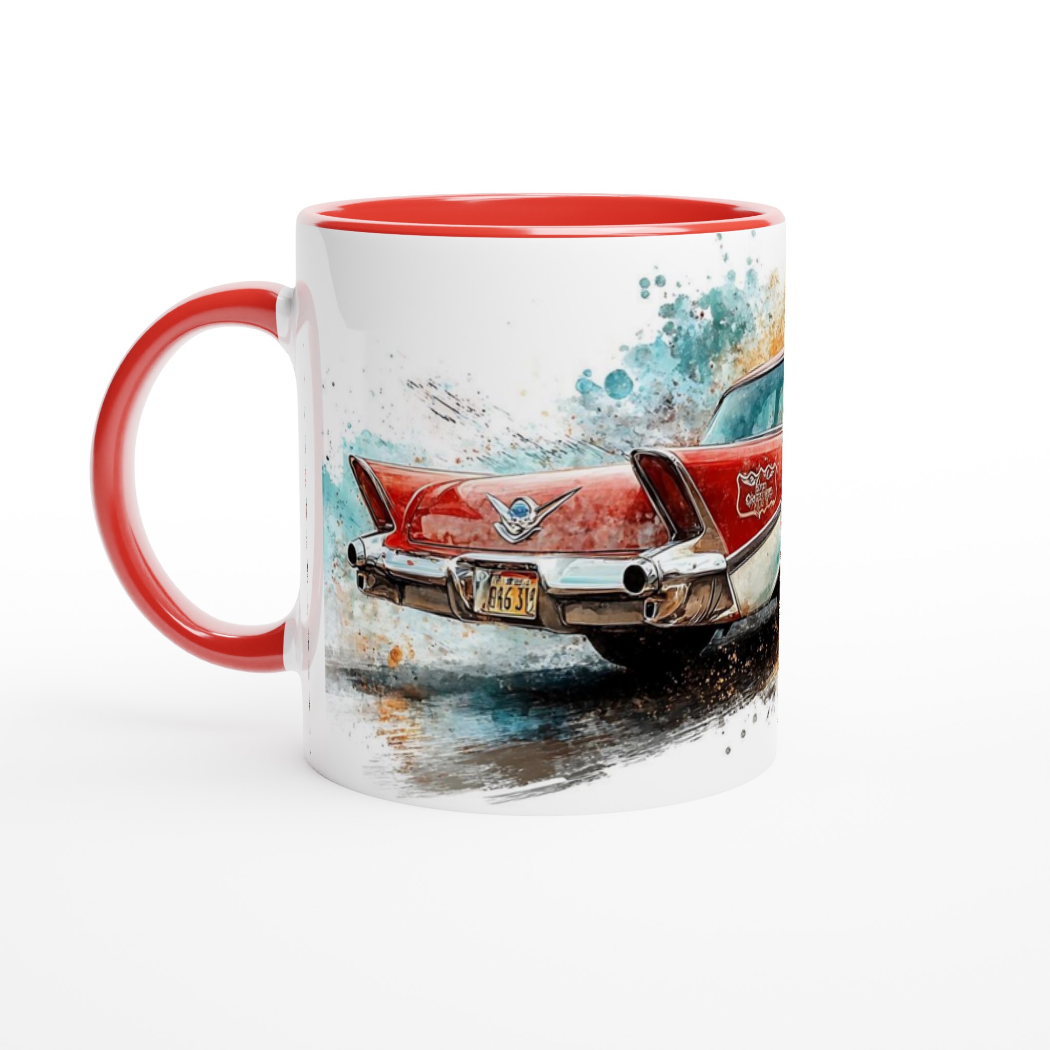 Route 66 Retro Mugg – 11oz Keramikmugg med Vintage Bil & Akvarelldesign, Välj din färg! 5 da39b22b-9c98-4e7f-86f7-204c58bf7d36