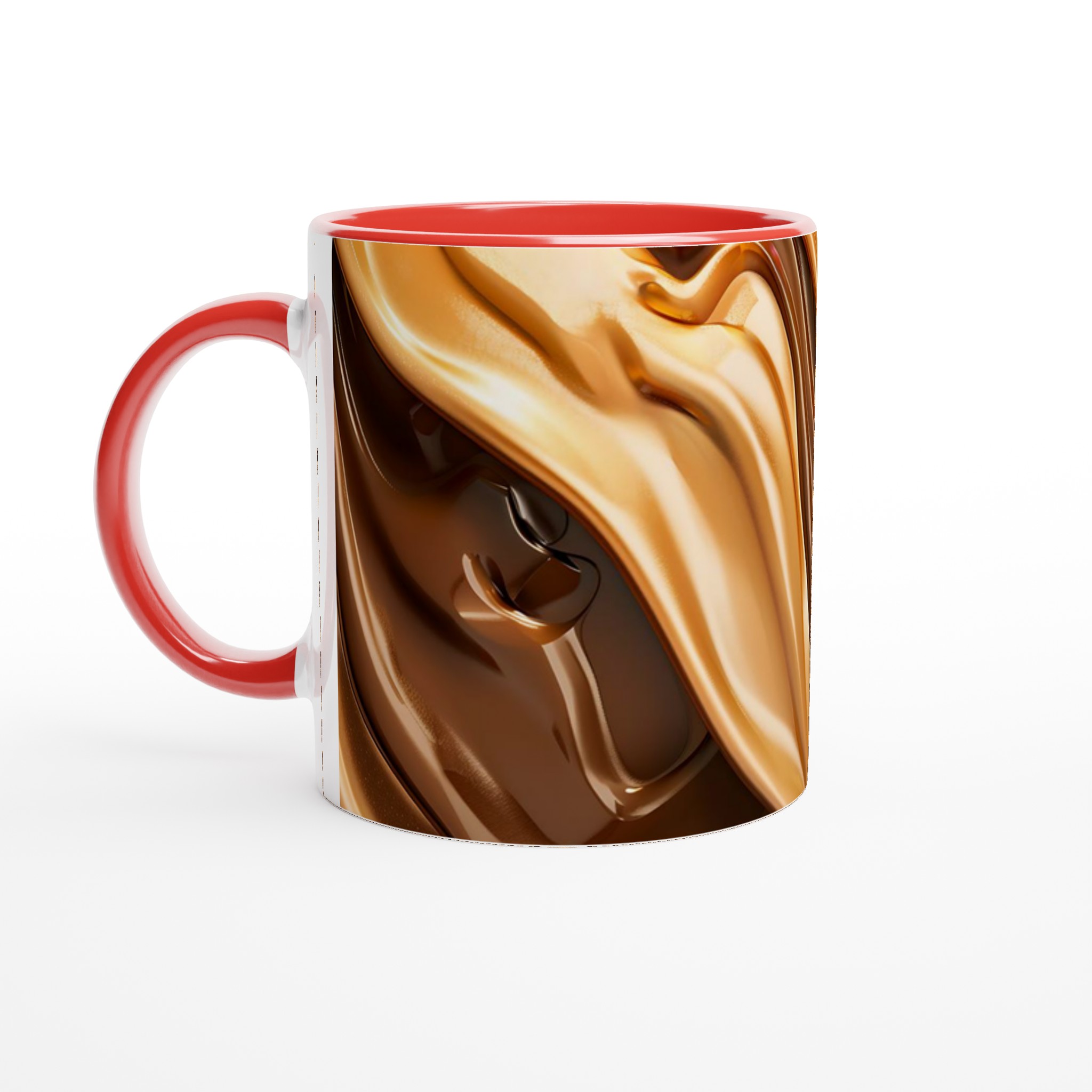 Lyxig Latte Love 11oz Keramikmugg – Glänsande Choklad- och Karamelltoner för Din Favoritdryck 5 da49db75-f912-4cea-99cb-7e5dbb02b4ff