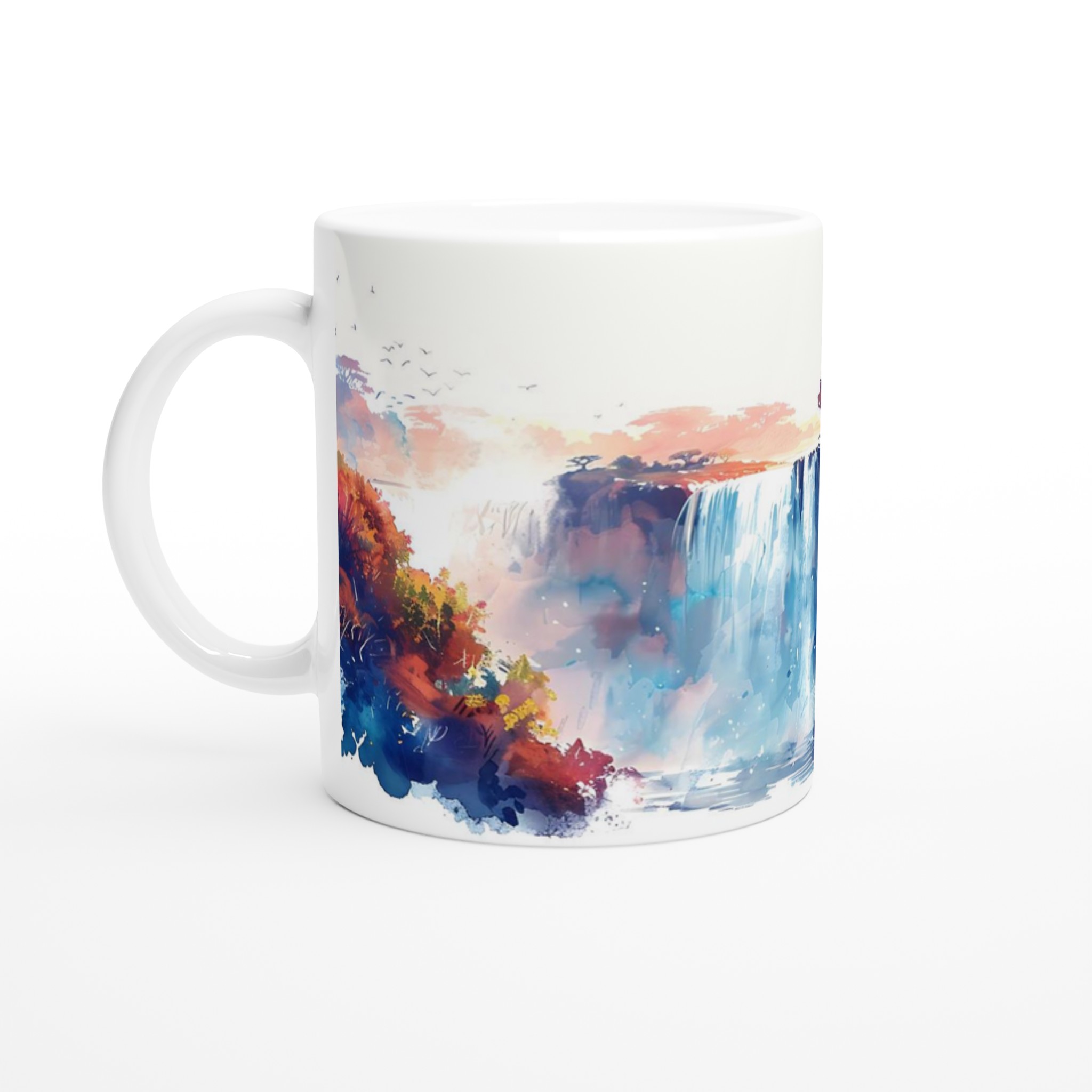Akvarell Vattenfall Keramikmugg - 11oz konstnärlig mugg i ditt färgval 1 da576054-52b5-43c3-828a-db1e16646709