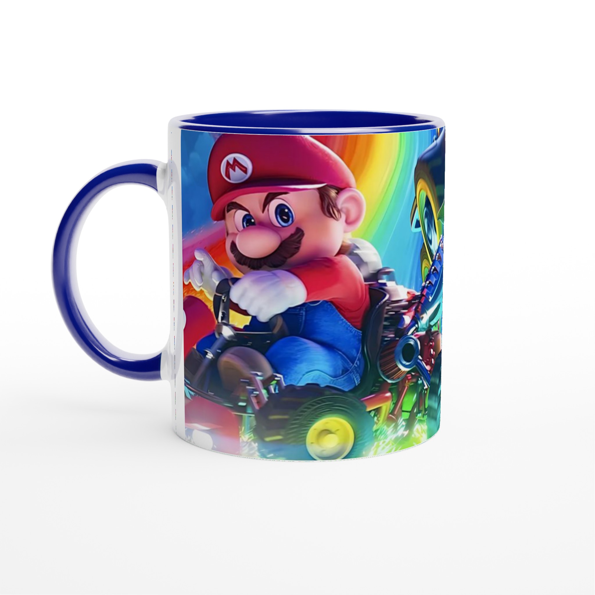Vit 11oz keramisk mugg med inspirerande spelmotiv i regnbågens färger 2 da70eb16-150c-4a50-9f59-fd12f5c5fd0d