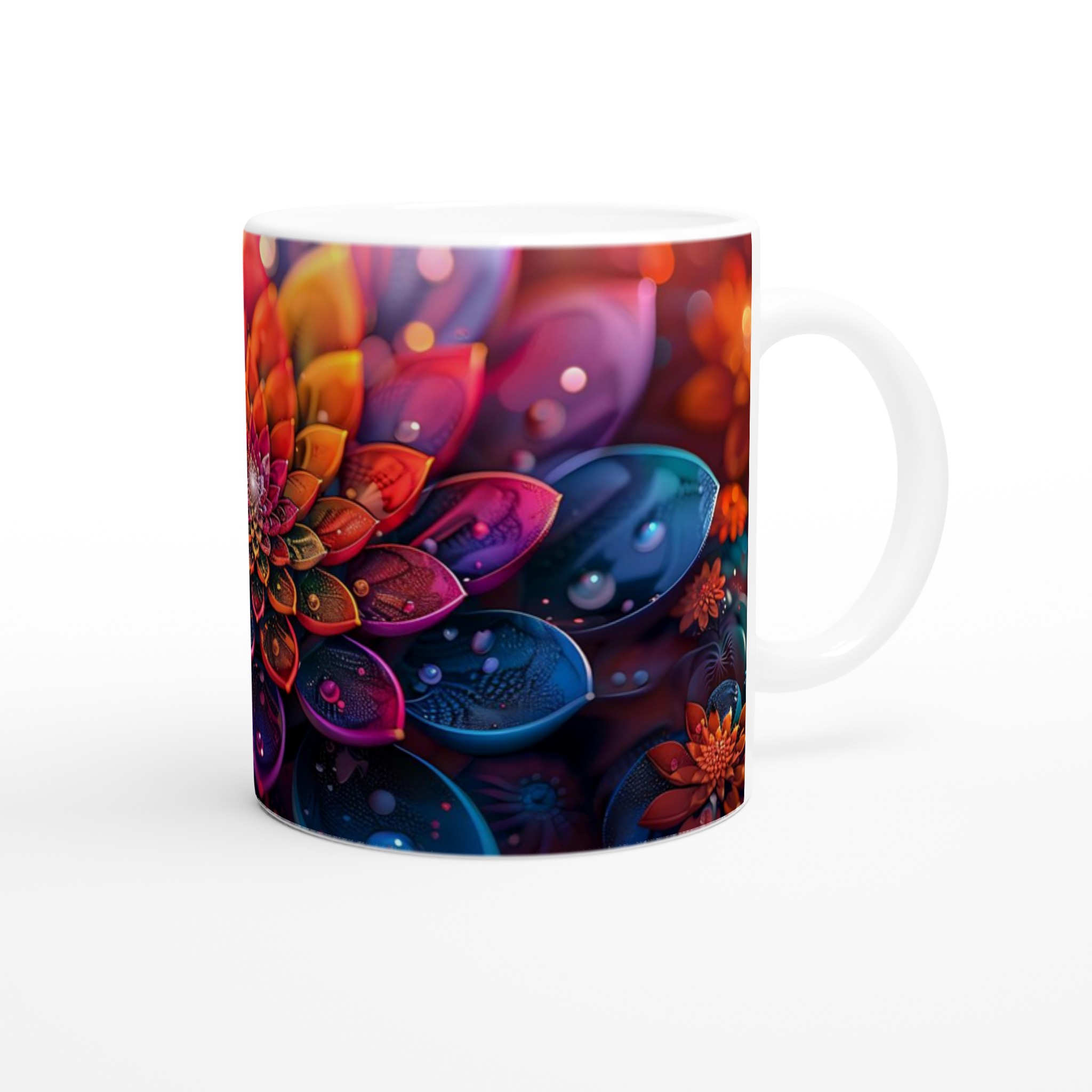 Kosmisk Lotusblomma 11oz Keramisk Mugg – Konstnärligt Tryck för En Färgsprakande Kaffestund 9 dab4d1be-3c6a-43fa-86fb-5cd0943a2bea