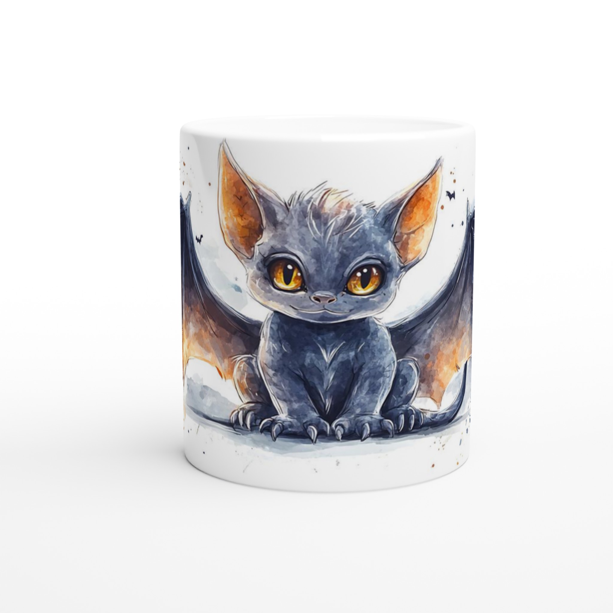 Söt Fladdermus Akvarell Mugg - Unik Keramikmugg i Flera Färger (11 oz) 8 dab90f6b-0c69-41c2-ba24-9539cff5c62f