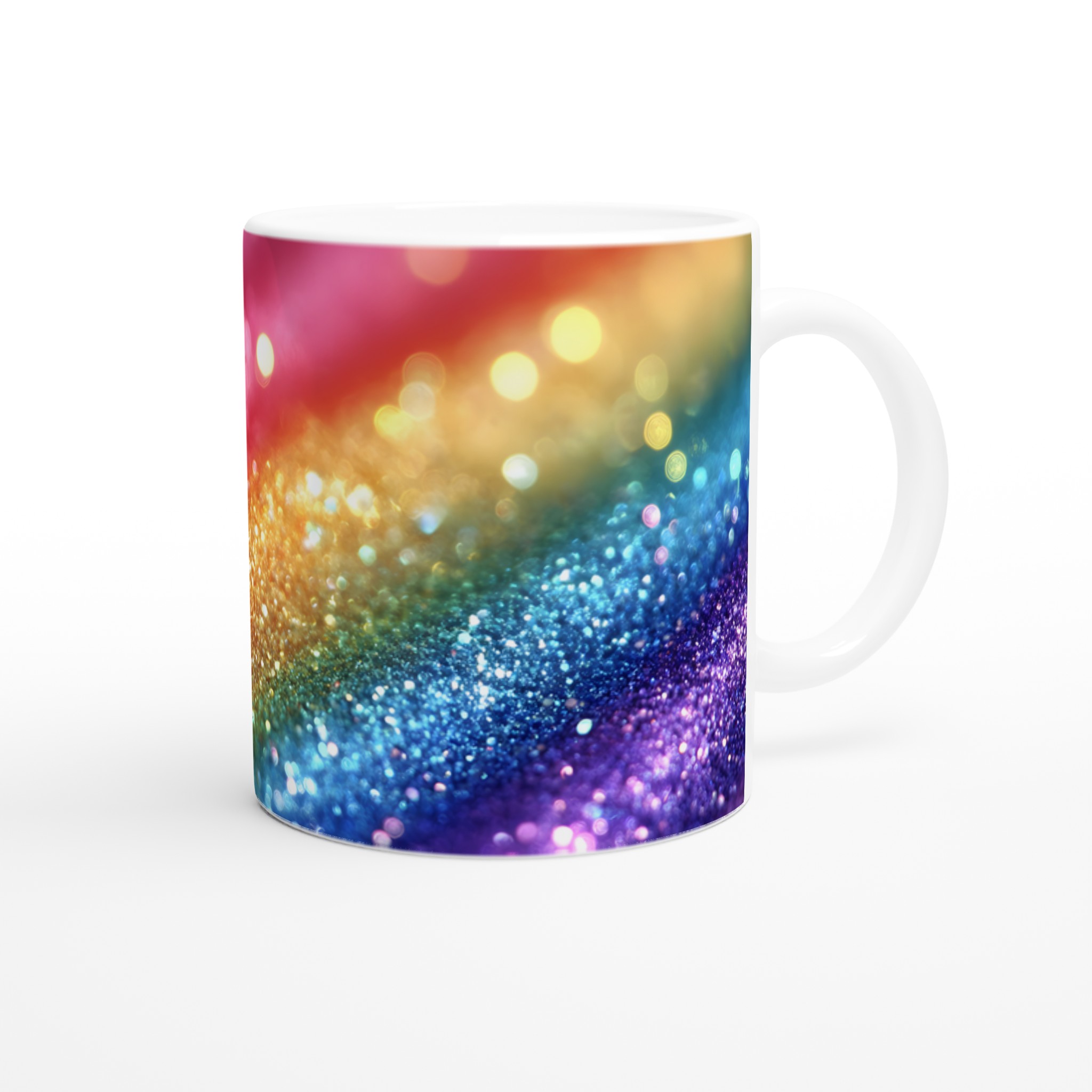 Glittrande Regnbågsfärgade 11oz Keramisk Mugg – Lysande Design i Ditt Val av 7 Färger 9 db0b4bc1-c47c-491c-bf2c-a0ab4329198b