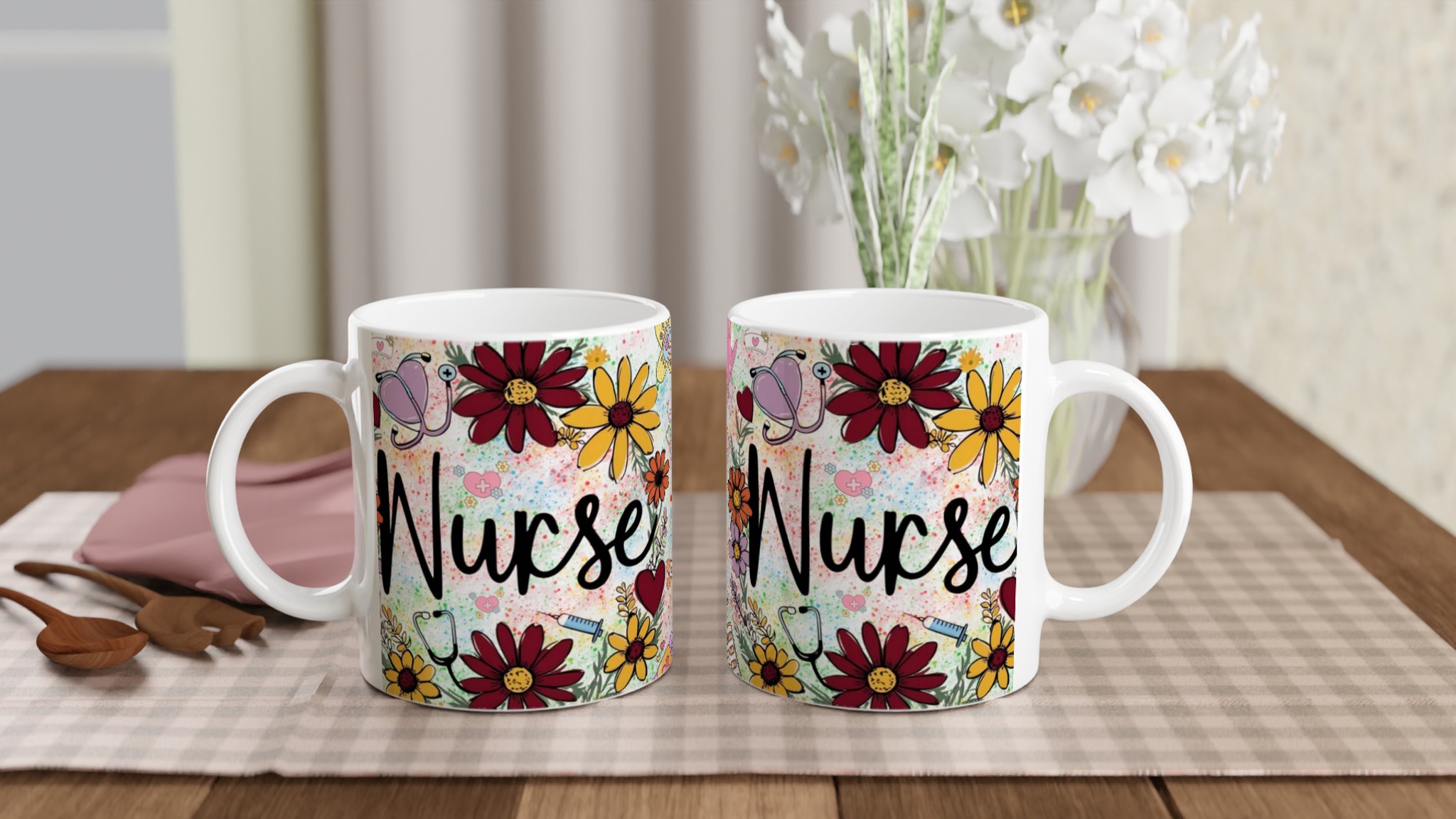 Vibrant Nurse-Themed 11oz Ceramic Mug in Your Choice of Colors 10 db194ffa-049d-4761-9f28-0fb15a443097