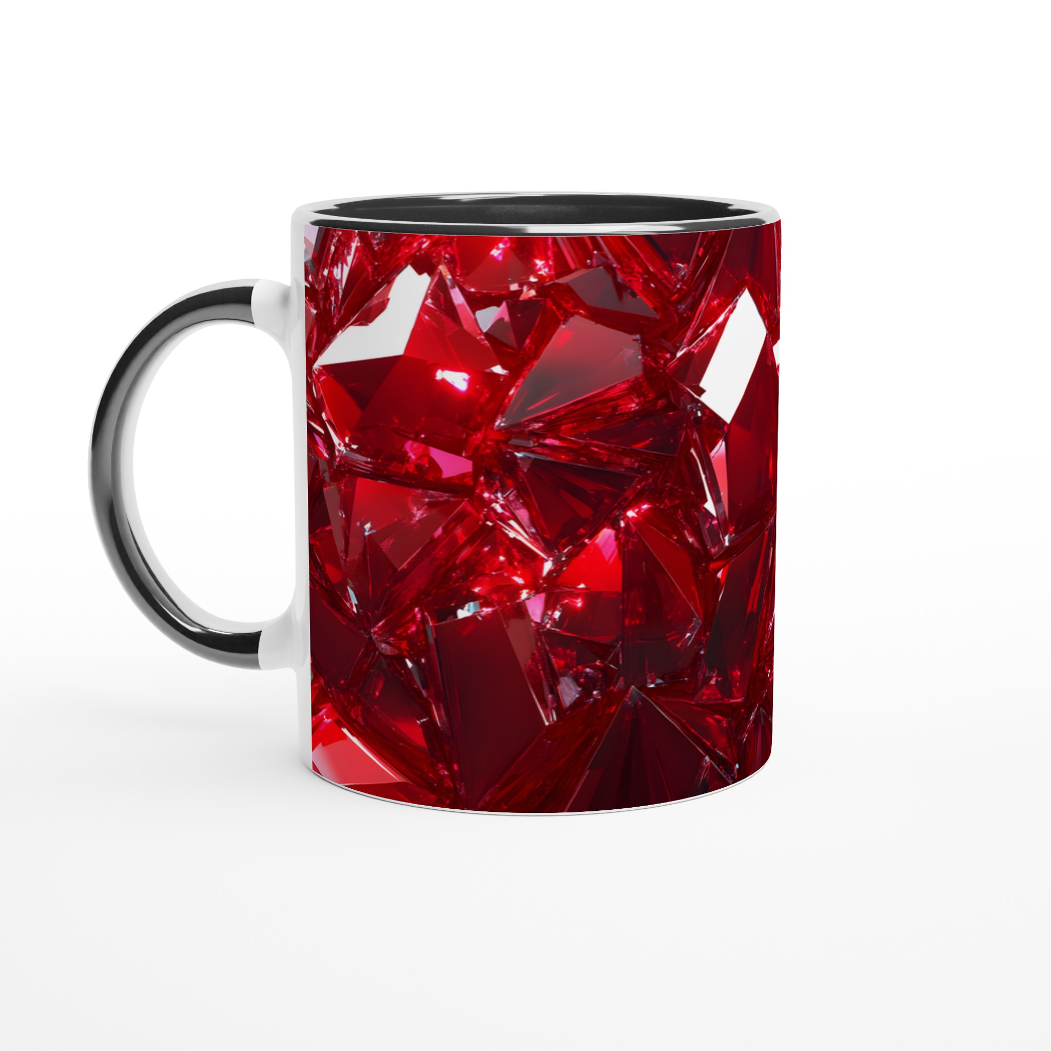 Rubinröd 11oz Keramisk Mugg – Geometrisk Kristall Design, Välj din Favoritfärg! 4 db2c3335-00ae-4272-a28f-c4f569fdd9f0