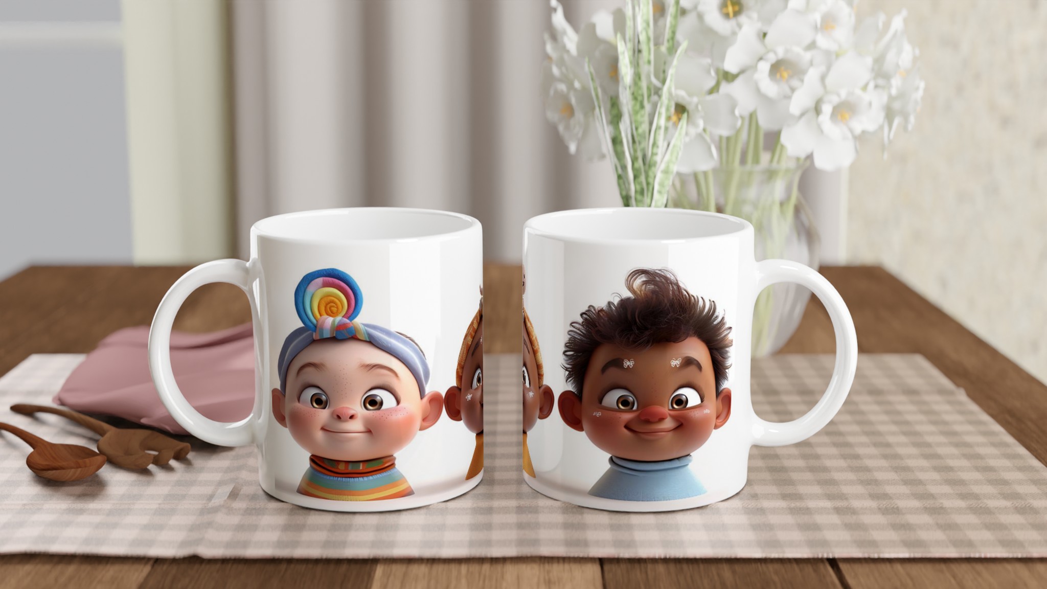 Söta Barnansikten Keramisk Mugg – Färgglad Glädje för Kaffe, Te och Varm Choklad – 11 oz i Väljbar Färg 10 db623441-2ef4-4e6c-b774-1e8bc375c510
