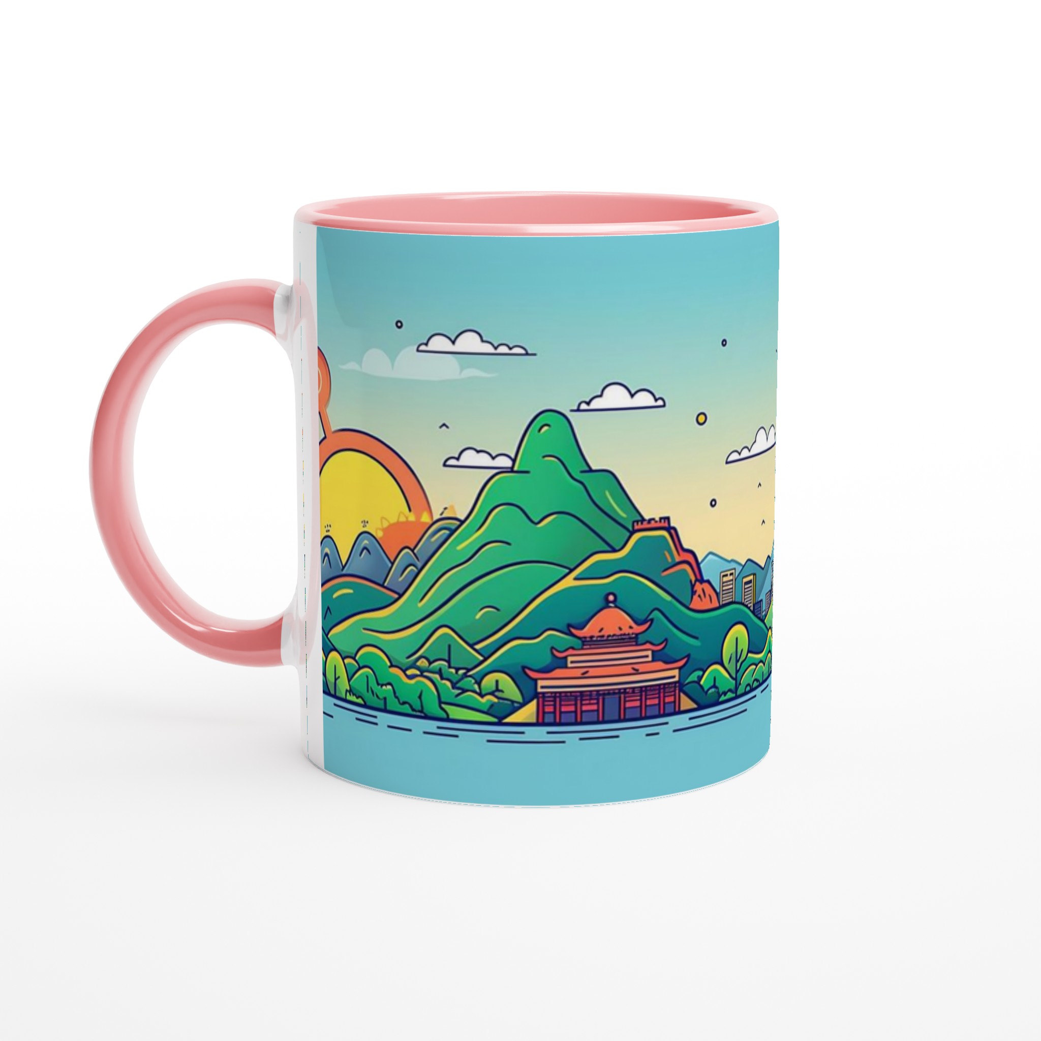 Taiwanesisk Stadsbild Keramikmugg – Livlig Tecknad Design, Perfekt för Kaffeälskare i Valfri Färg! 6 db837517-ac02-4859-9119-e47add4a41bc