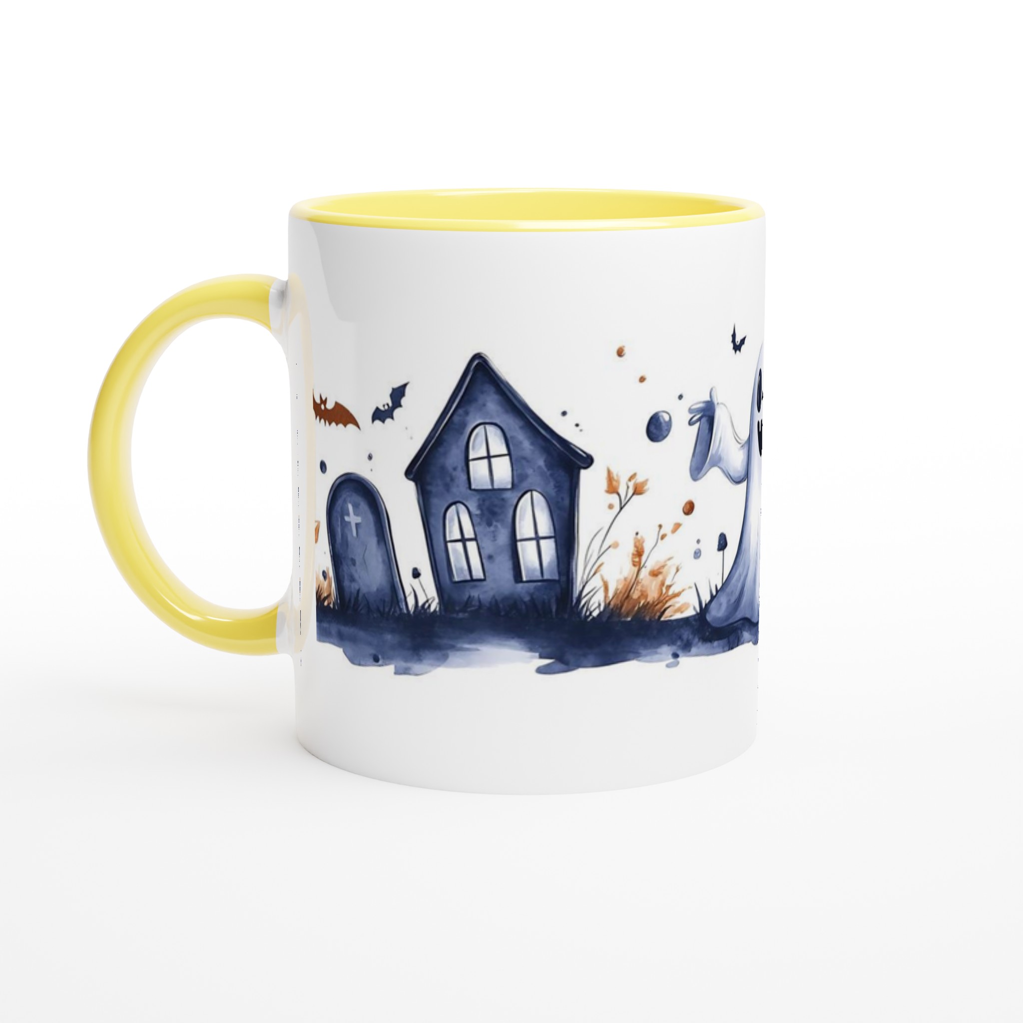 Spooky Watercolor Halloween Mugg - Busiga Spöken & Kyrkogård i Vattenfärg | Välj din favoritfärg! 3 db8c383b-f6b5-4ddb-9a79-f58a77c1df1c