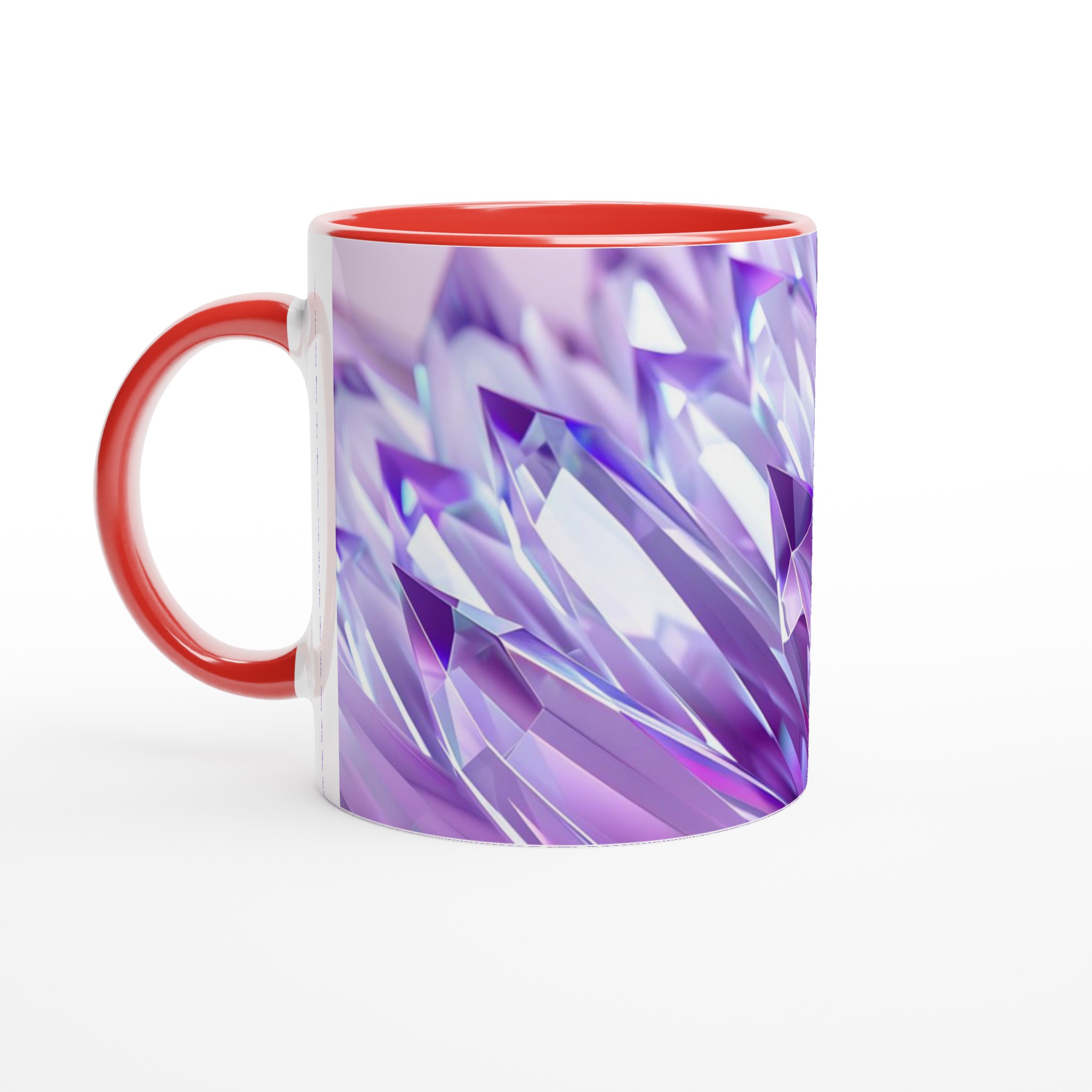 Glittrande Lila Prismamugg – 11 oz Keramisk Kaffemugg med Kristallklar Design 5 db9109e6-b805-4981-9eb8-92cc93c693f7