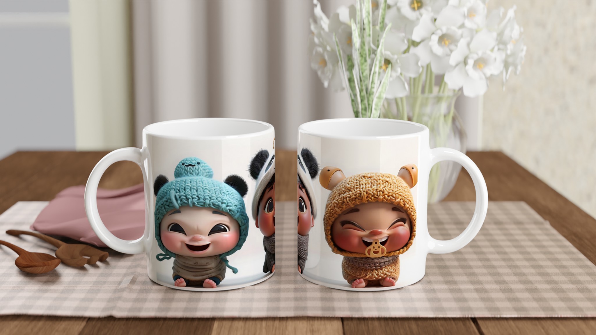 Charmiga Baby Varelser Mugg – Unikt Kawaii Motiv på Premium Keramikmugg, Välj Din Favoritfärg! 10 db93ddce-ea70-4a3d-9f87-8bd1250c06ce