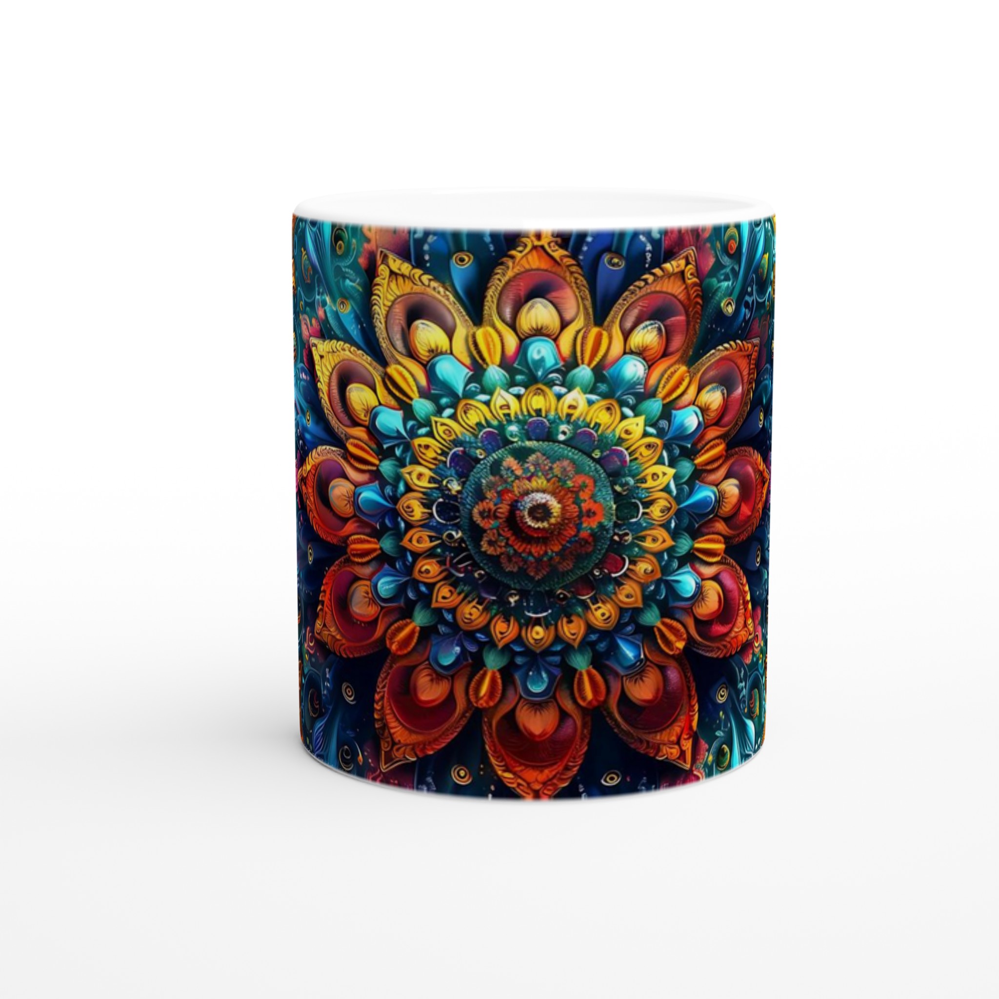 Kosmisk Mandala Keramisk Mugg – Konstnärlig Kaffekopp med Levande Mönster, Välj Din Färg! 8 dba7bb63-fb79-40bb-85d6-59ad48dee0bb