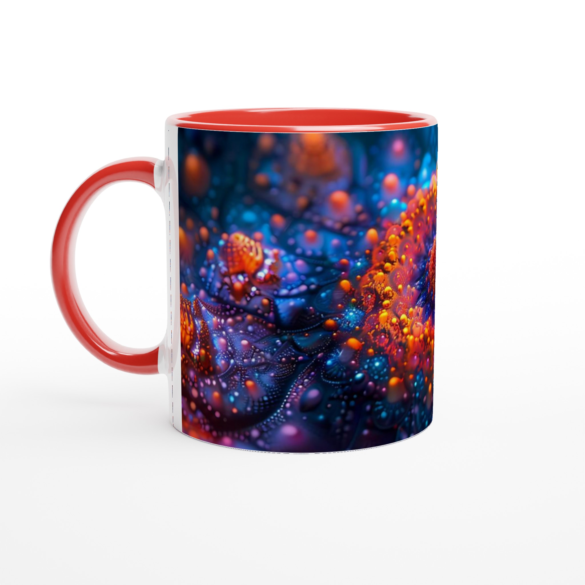 Kosmisk Fraktal Mugg - Livfulla Neonfärger på 11oz Keramik, Välj Din Favoritnyans! 5 dbb4735a-55f0-4320-ba11-75c9eda5ff70