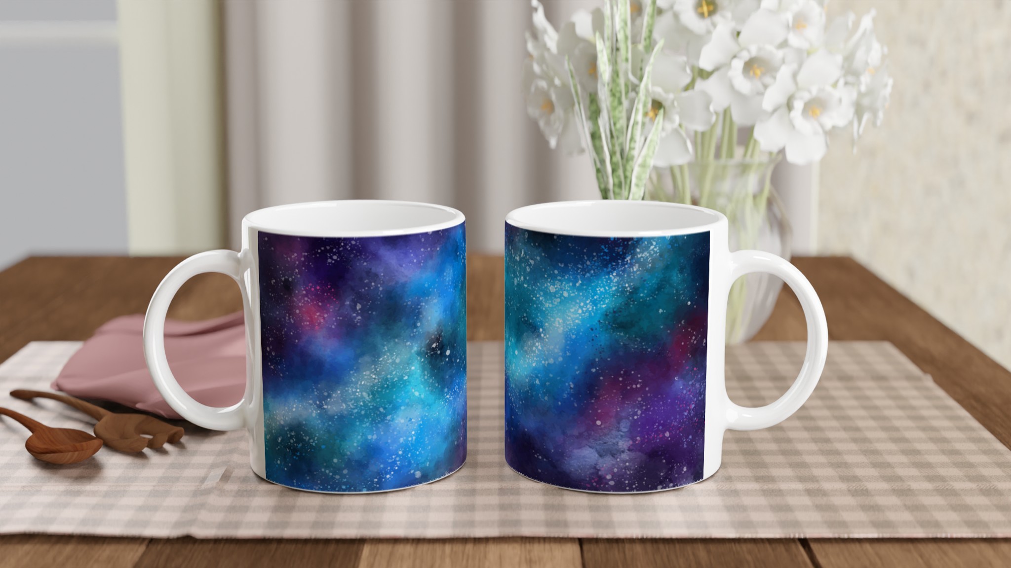 Vit 11oz keramisk mugg med drömskt galaxmotiv – välj bland sju iögonfallande keramikfärger 10 dbca49a6-44ad-4d4d-878e-31e96e9752e6
