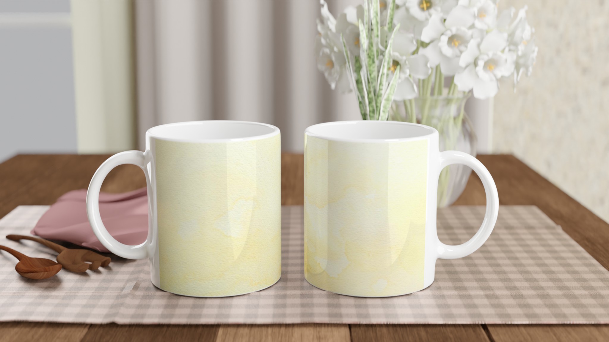 Vit 11oz Keramisk Mugg med Solgul Akvarellkänsla – Välj Din Perfekta Färg 10 dbd0add3-dca0-4ab6-93a8-f40bf18a7ef4