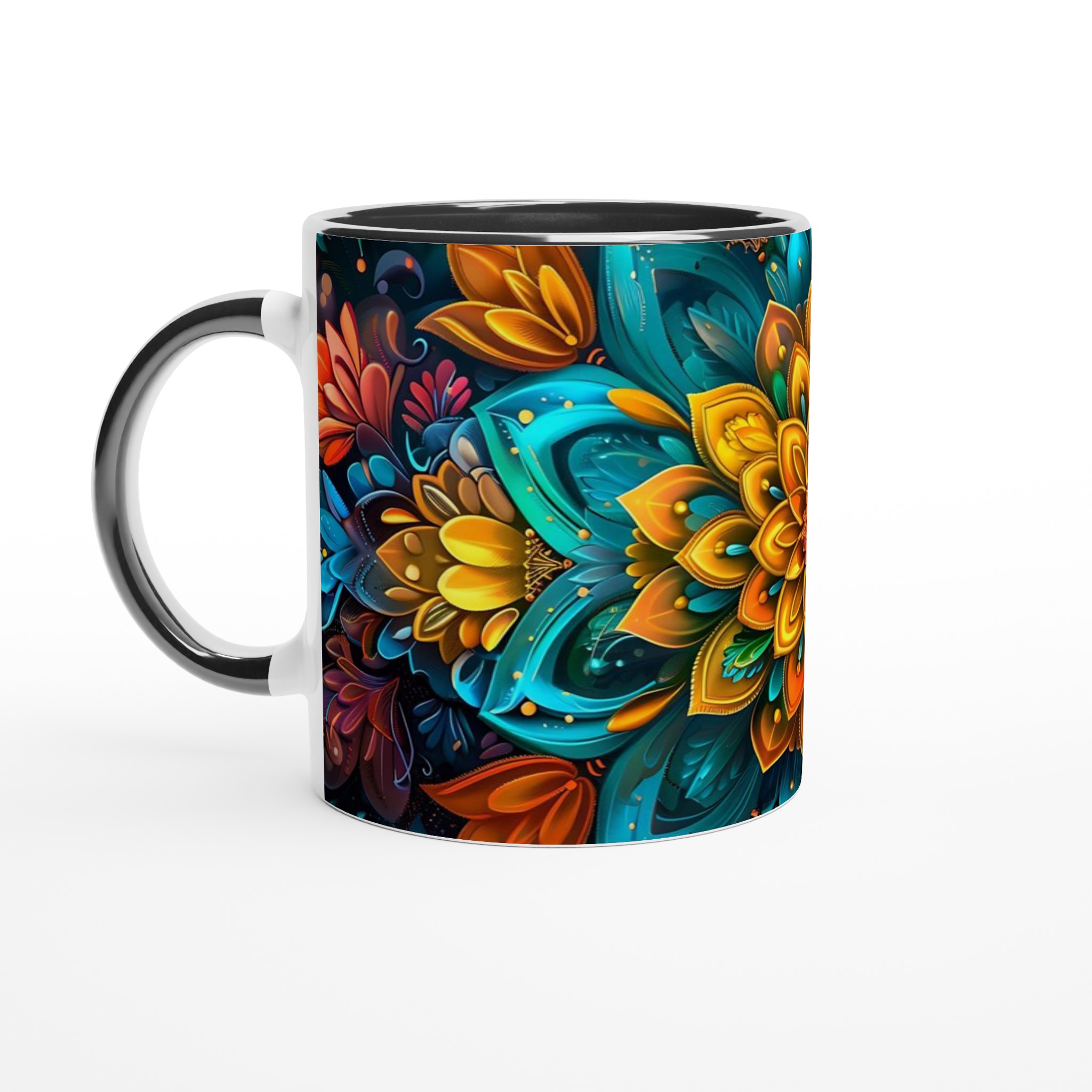 Abstrakt Mandala Keramisk Mugg – 11 oz i Valfri Färg, Diskmaskinsäker 4 dbe926f8-959a-40af-8c94-62dae3aa8330