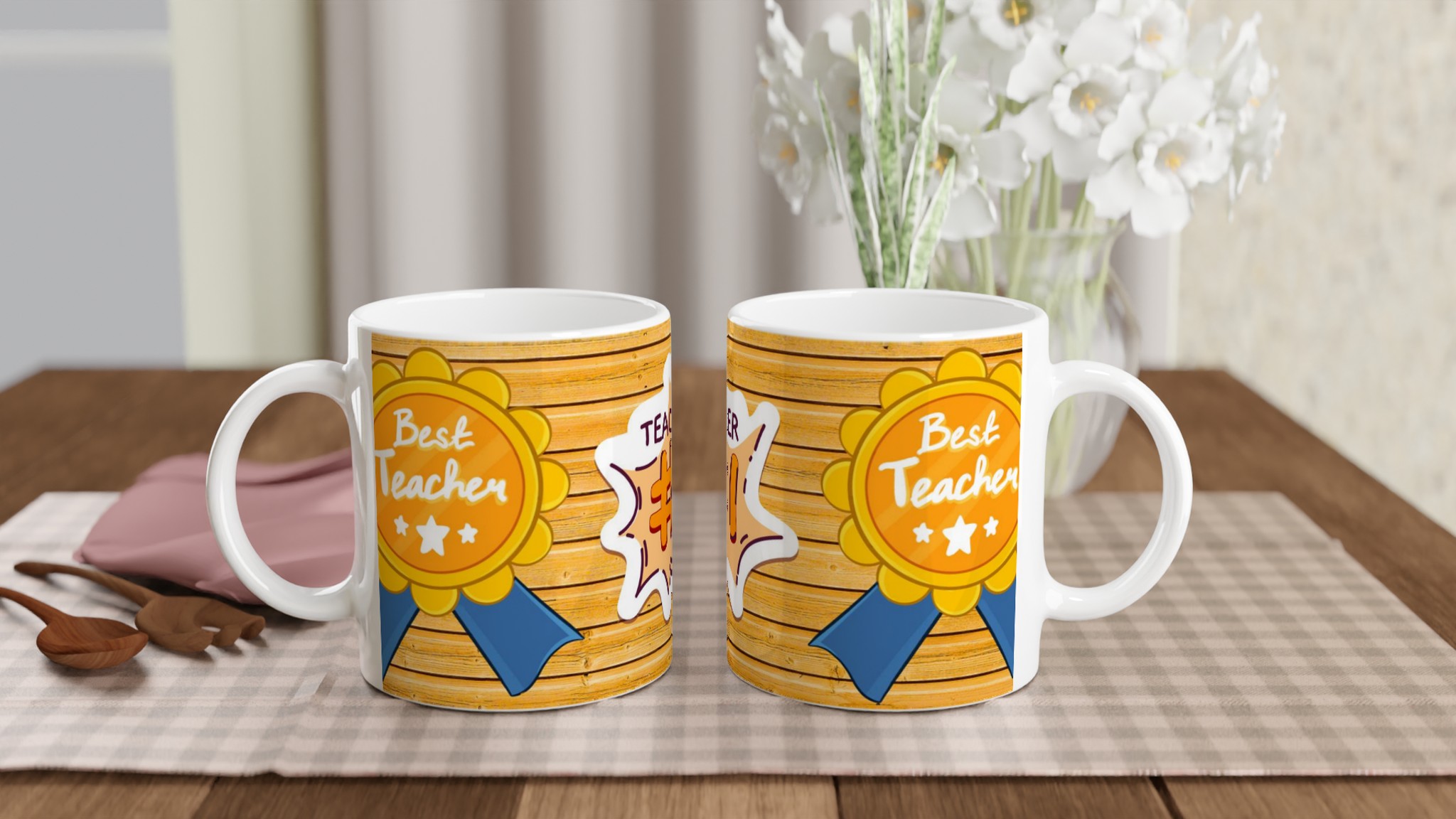 Vit 11oz keramisk mugg – Hylla lärare med glädje i sex färgstarka nyanser 10 dbeb3b66-356b-4218-9dcb-5562b877e1fb