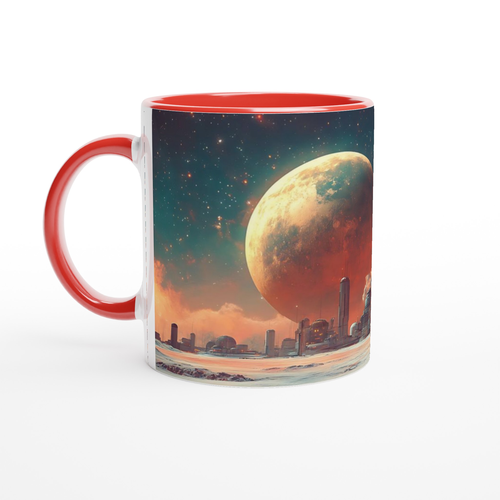 Kosmisk Stad Keramikmugg - 11oz, Sci-Fi Design, Hållbar och Diskmaskinssäker – Välj bland 7 Färgstarka Nyanser 5 dbf92640-e4af-43f7-9516-f01bc3cd2559