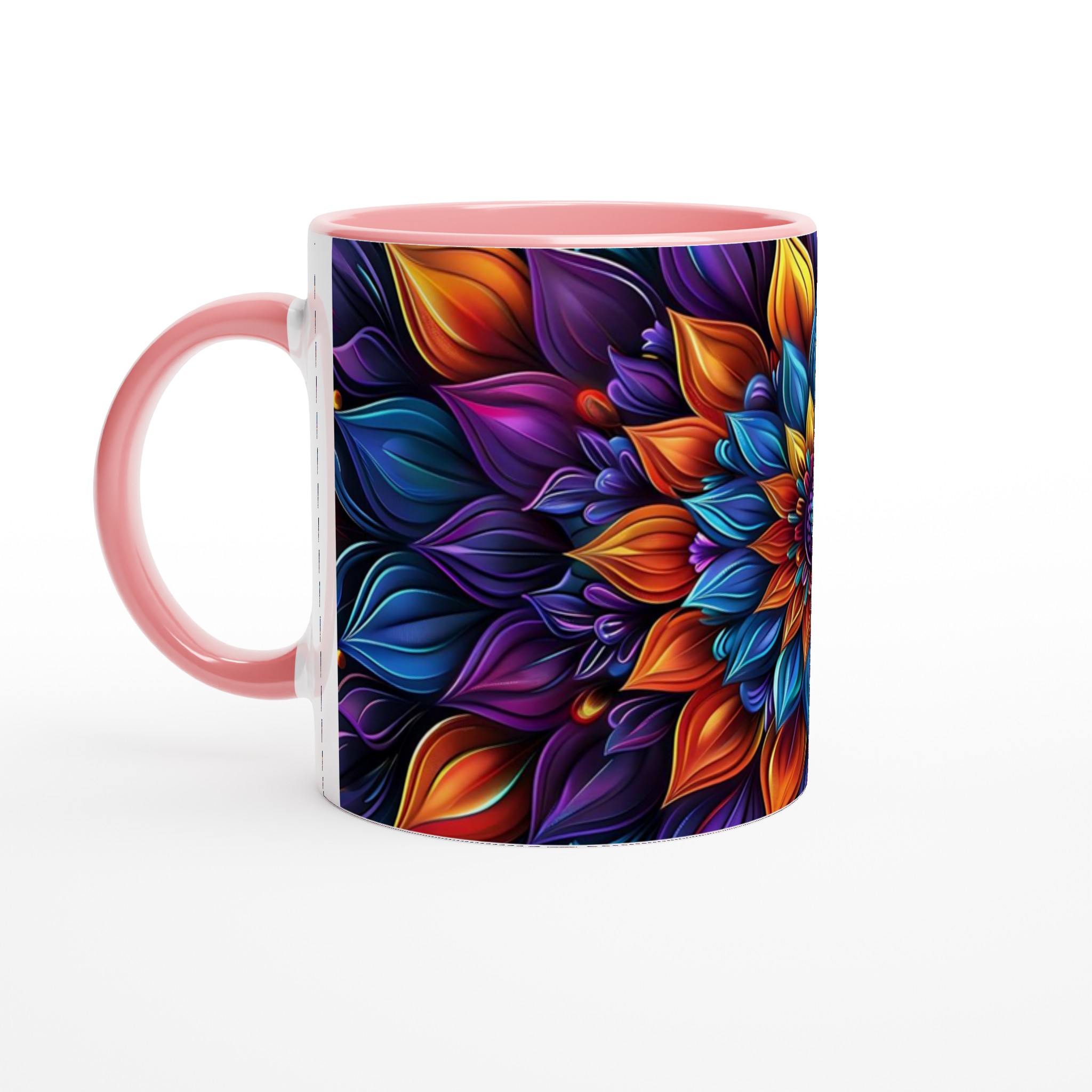 Abstrakt Mandala Konst Mugg – Livfulla Lila och Orange Nyanser – 11oz Keramikmugg 6 dc1831bd-fcca-4638-9b7a-2031f2597033