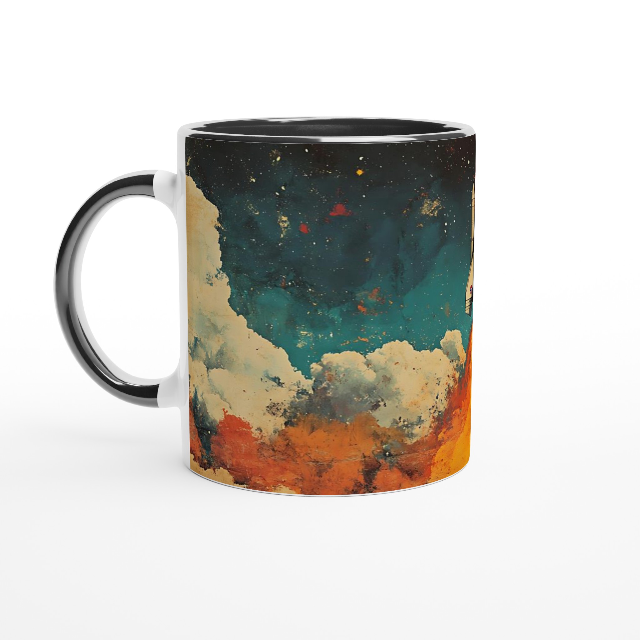 Kosmisk Start! Rymdfärja Keramikmugg - 11oz, Välj Bland 7 Färger 4 dc297cab-4840-445a-9351-f3816535f8cb
