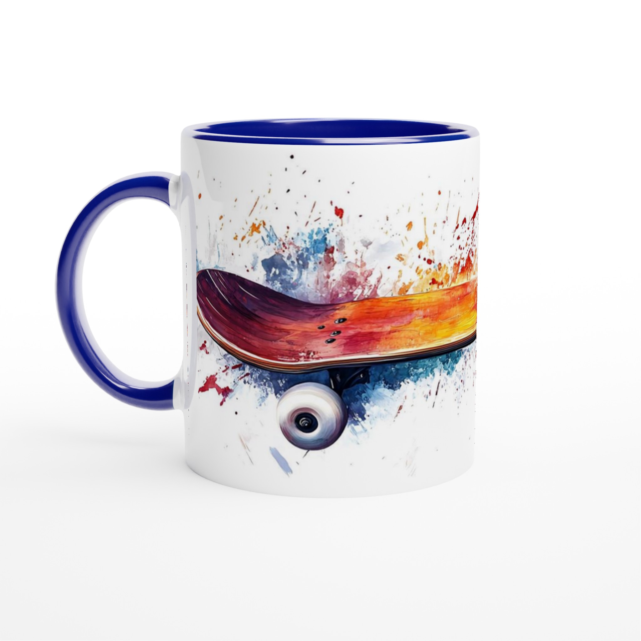 Skateboard Konst Mugg – Dynamisk Akvarell Design i Flera Färger, 11oz Keramisk Mugg 2 dc3b2278-b65b-4efe-98f7-0f7325f8f74a