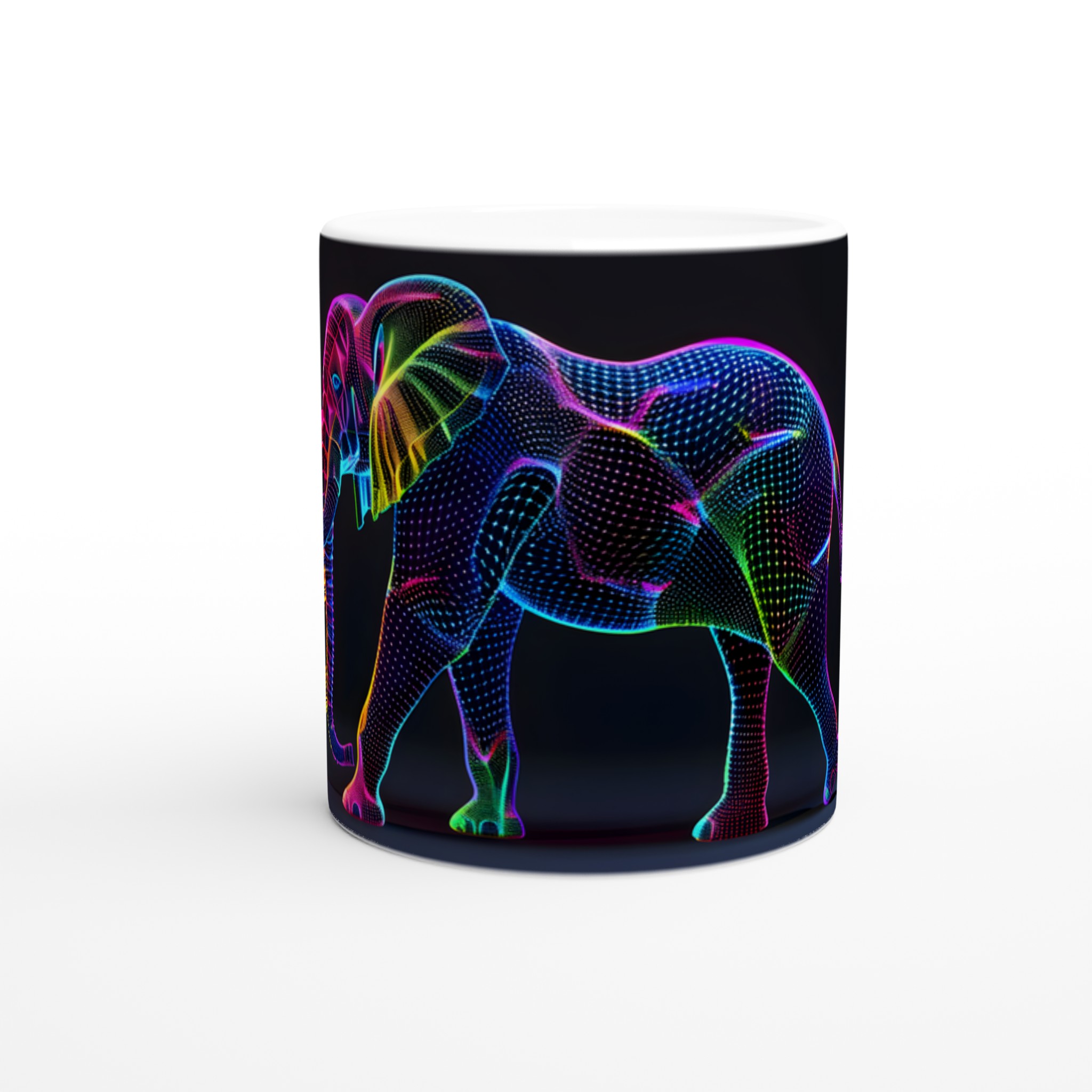 Neon Elefant Konstmugg - 11oz Keramikmugg i din valfria färg! 9 dc57357a-d5f7-4782-a812-14b339d840b1