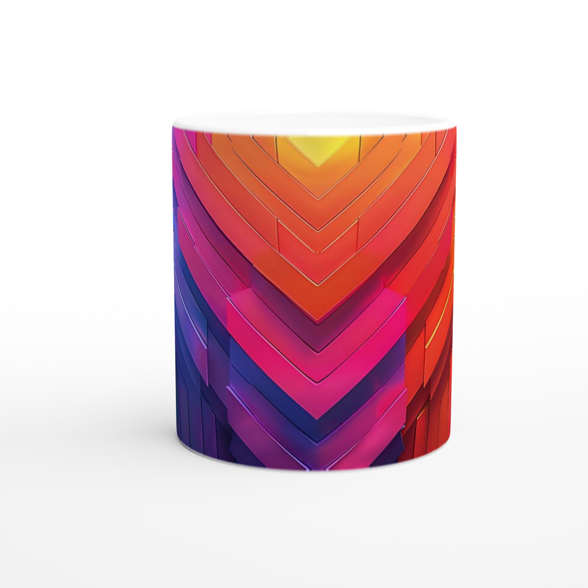 Abstrakt Chevron Mugg - Färgsprakande 11oz Keramikmugg för Modern Stil i Valfri Färg 8 dc706dc5-3da6-48d3-a401-0b4dd57f55f5