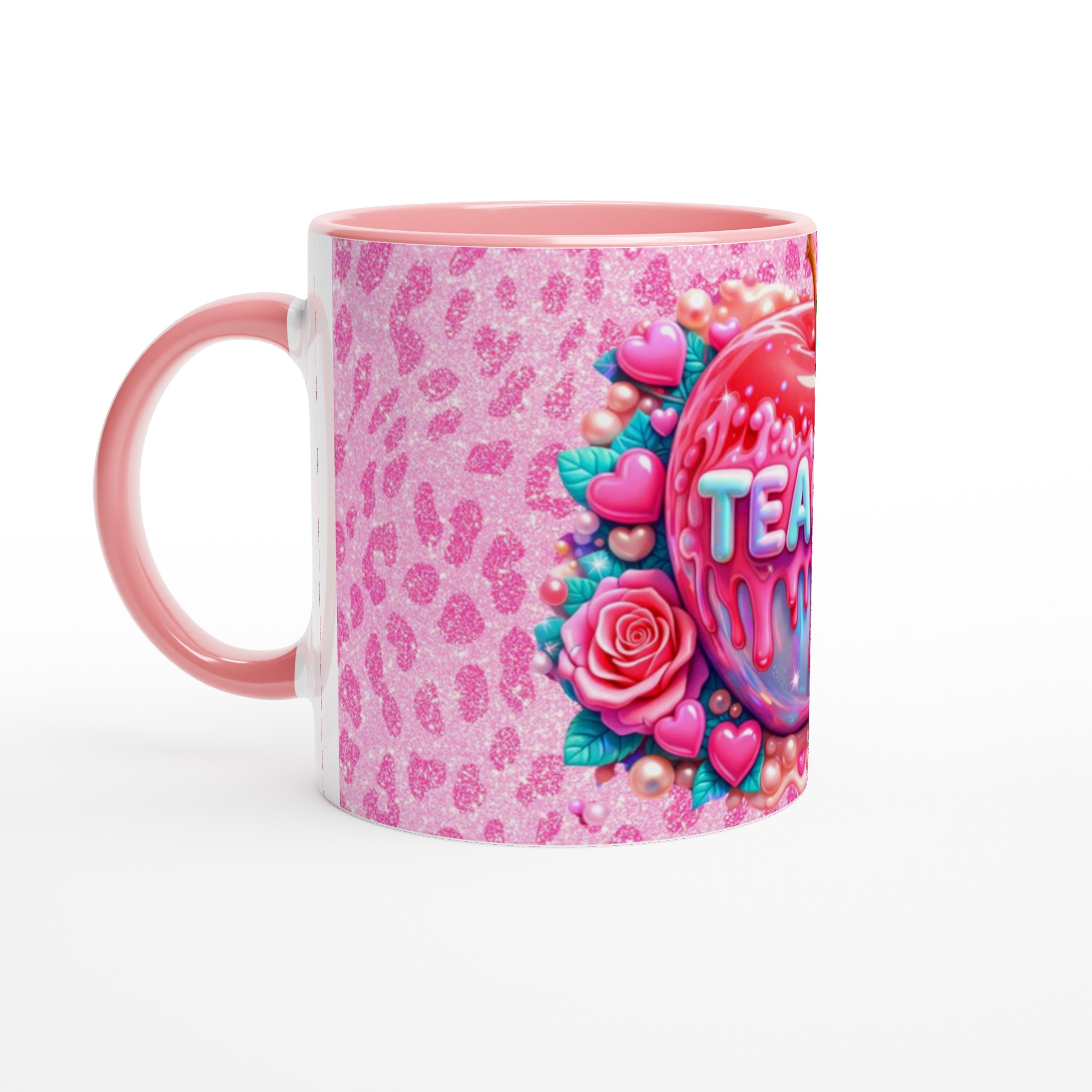 Glossy Pink Teacher Apple Ceramic Mug – Celebrate Educators in Vibrant Style 6 dc95f038-81b3-4045-b617-7fce0a0a3e56