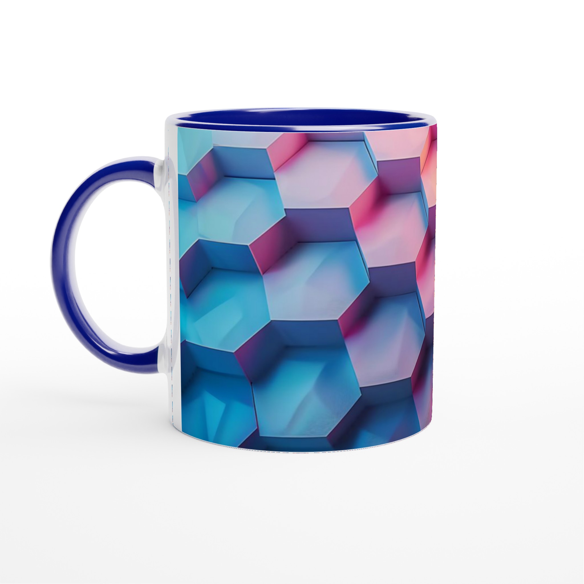 Abstrakt Hexagon Färggradient Mugg - 11oz Keramikmugg för kaffe, te & heta drycker i flera färger 2 dcb6e765-58c0-4230-bf72-df7f8830234b