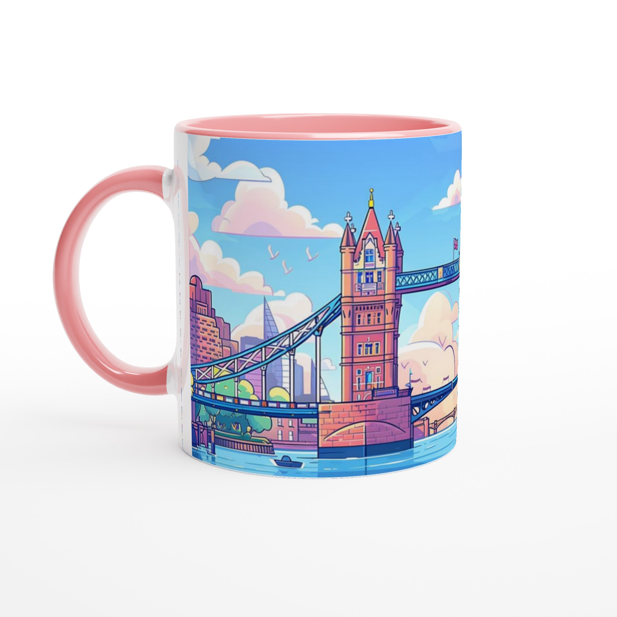 Pastell London Tower Bridge Mugg – 11oz Keramisk Mugg i ditt val av sju livfulla färger 6 dce9ee7e-60ee-4de4-8b51-2a5752a8ec2a