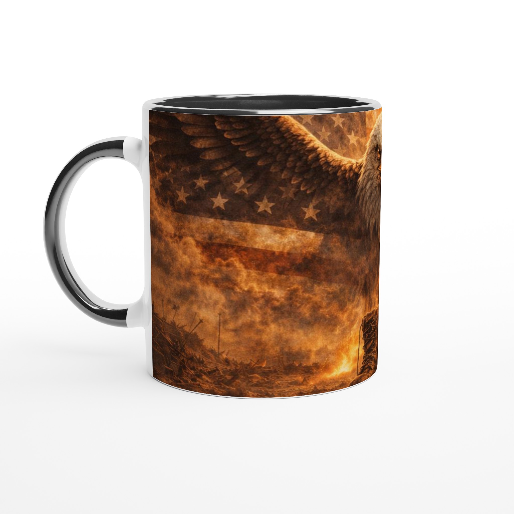Vit 11oz keramisk mugg med majestätisk örn och patriotisk elddesign – välj bland färgstarka keramiska nyanser 4 dcee08f7-573e-4de5-bc9d-8e1b4145b191