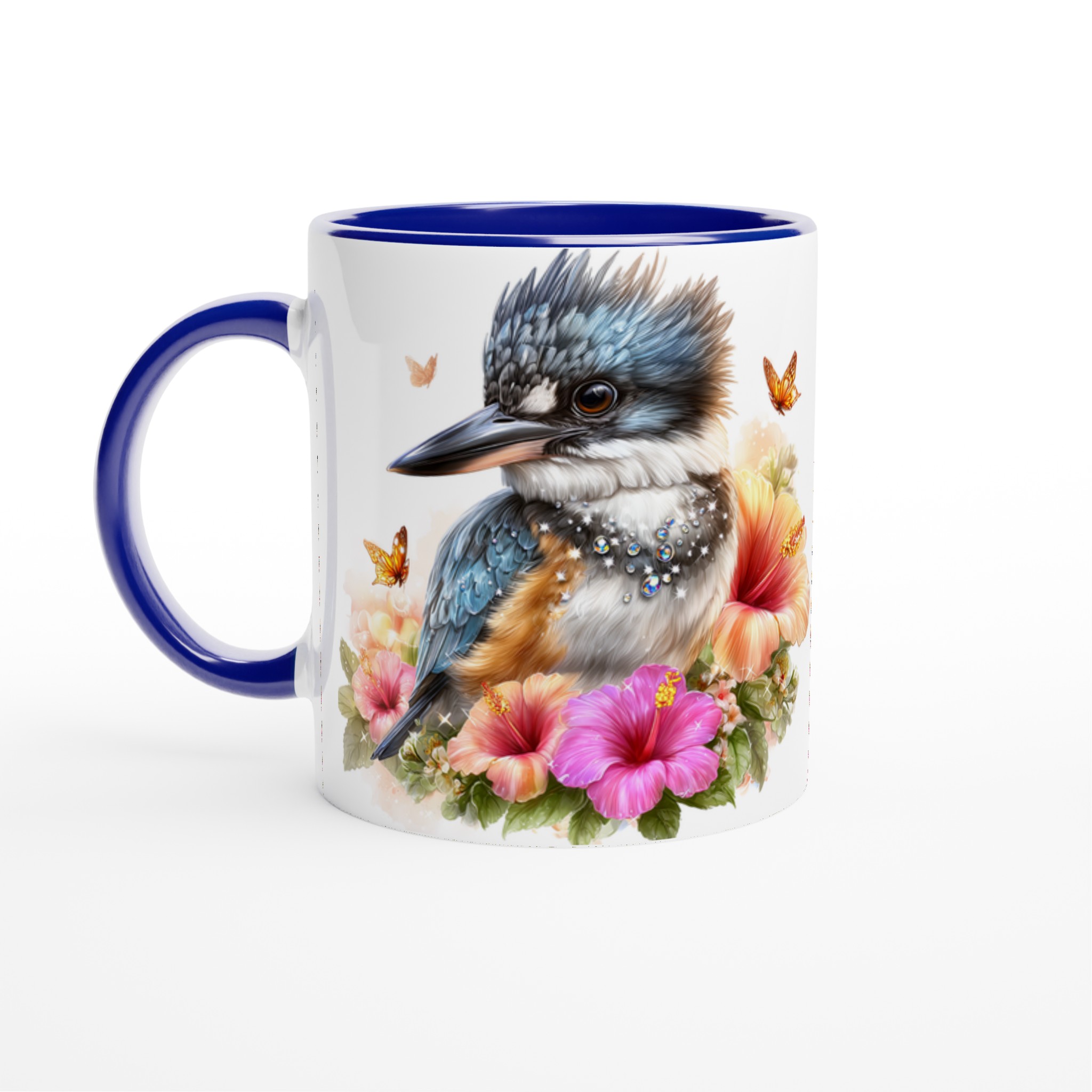 Kungsfiskare & Hibiskus Keramikmugg – Färgstark 11oz Kaffekopp för Naturälskare 2 dd0c204f-1b2d-41e5-be0b-f31d64890bd8