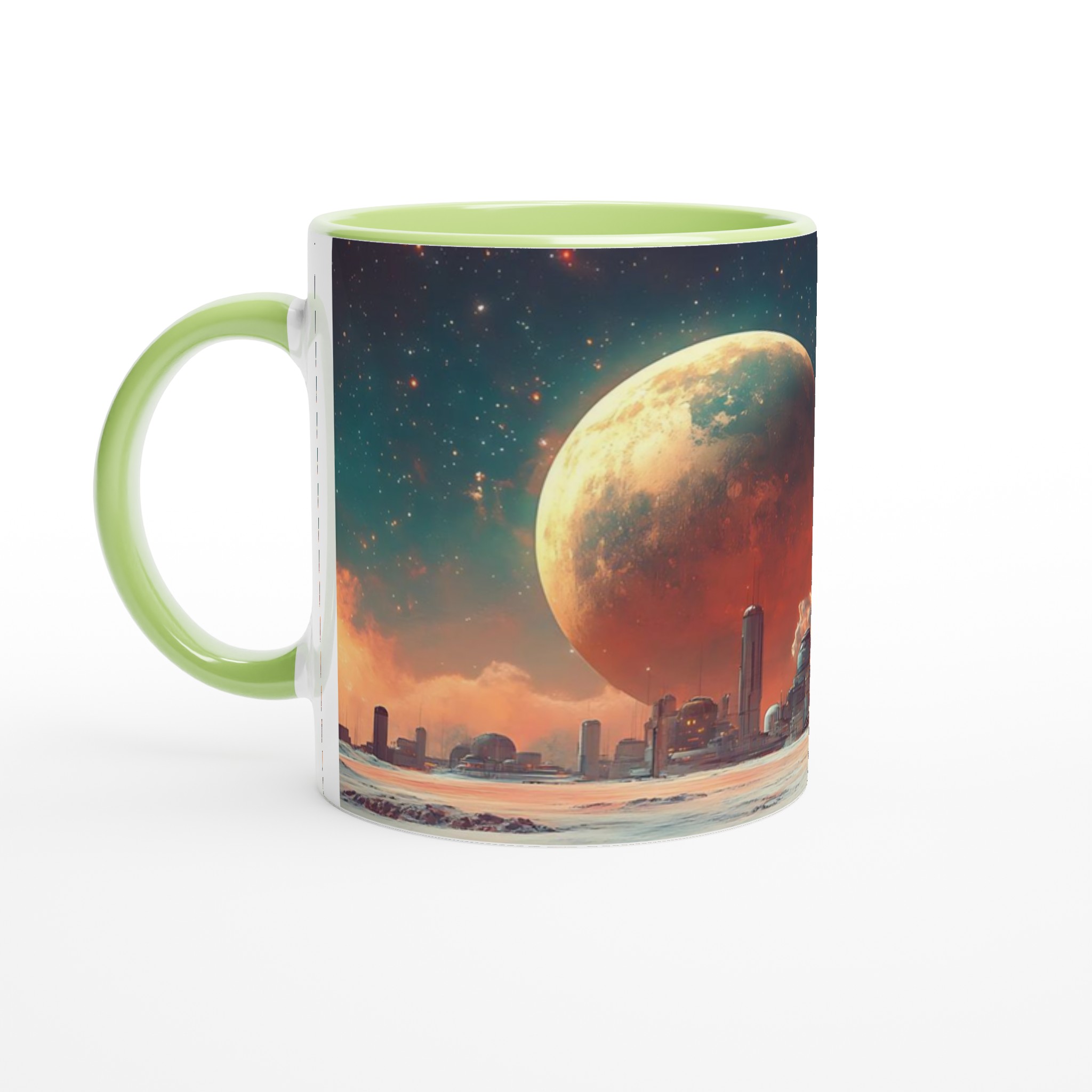 Kosmisk Stad Keramikmugg - 11oz, Sci-Fi Design, Hållbar och Diskmaskinssäker – Välj bland 7 Färgstarka Nyanser 7 dd18e1c4-5820-49c7-9f0b-083e84322493